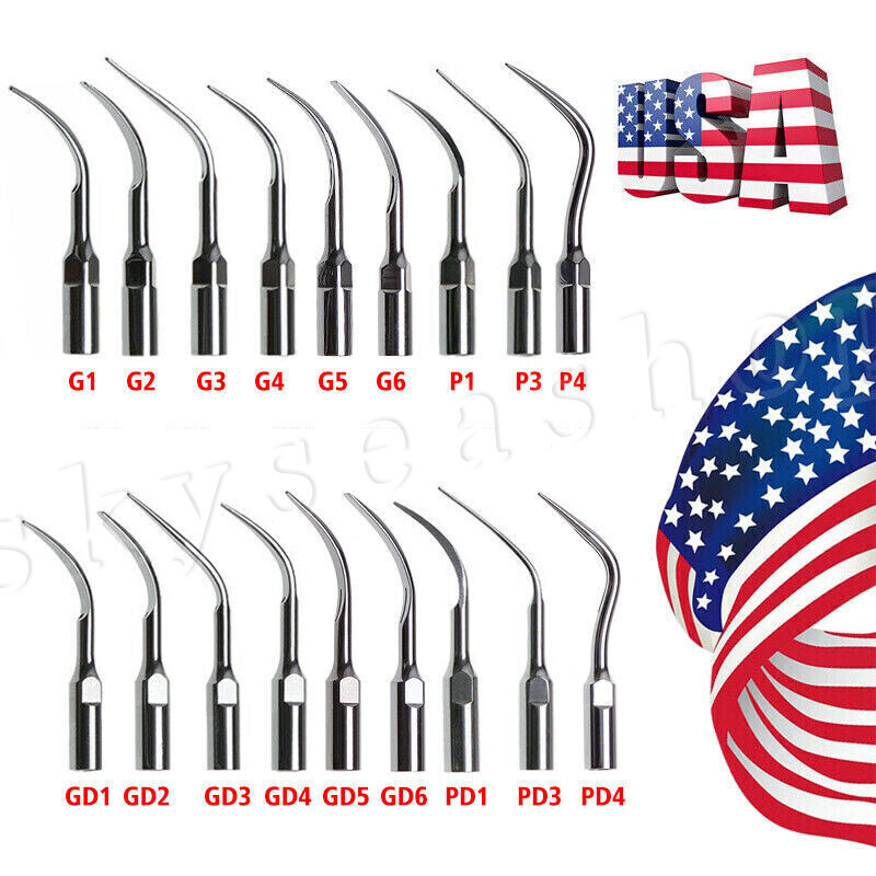 USA Dental Ultrasonic Scaler Scaling Endo Perio Tips Fit for EMS/Woodpecker/VRN