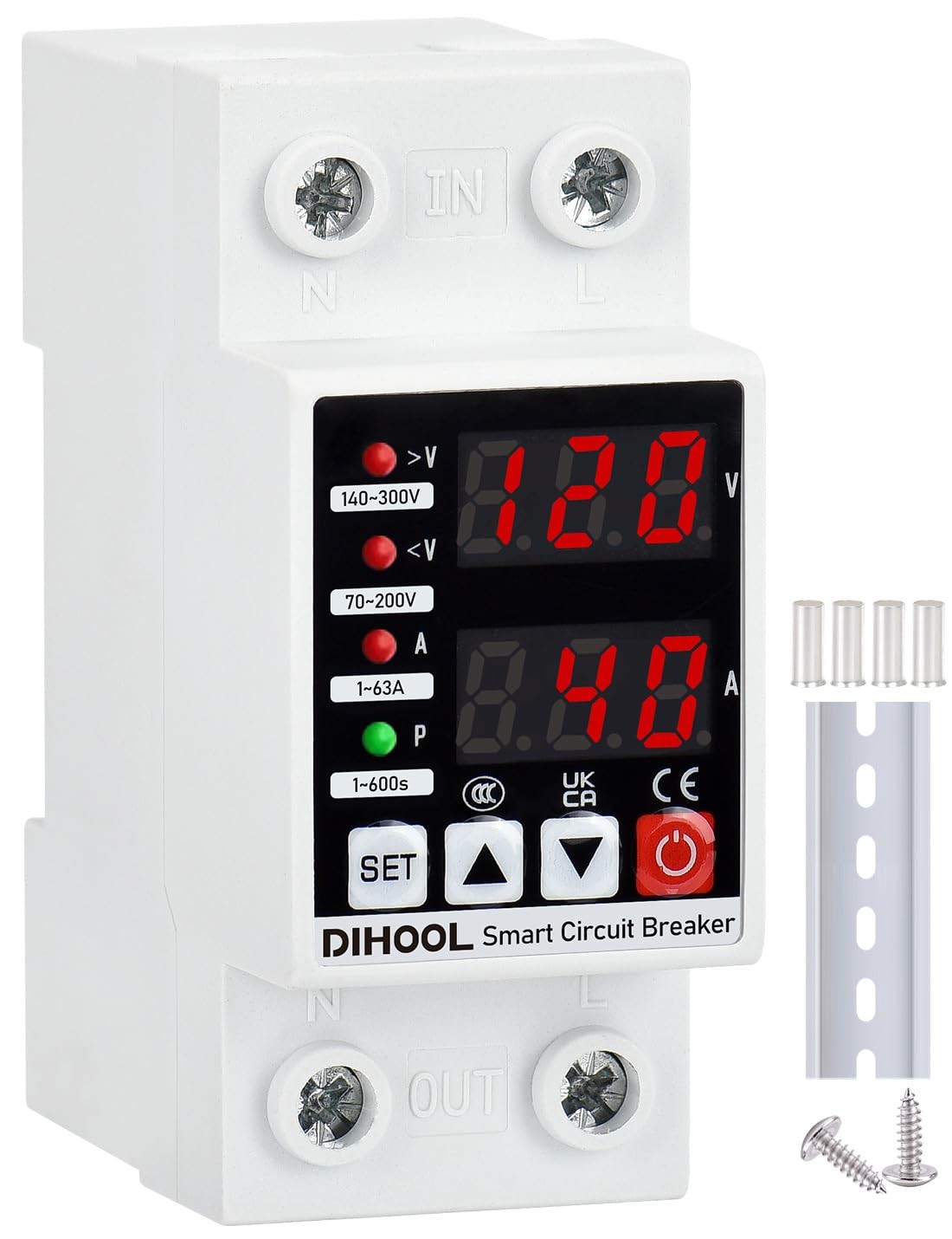 Adjustable Voltage Protector 110V 220V, Low/High Voltage Cutoff and Overcurre…