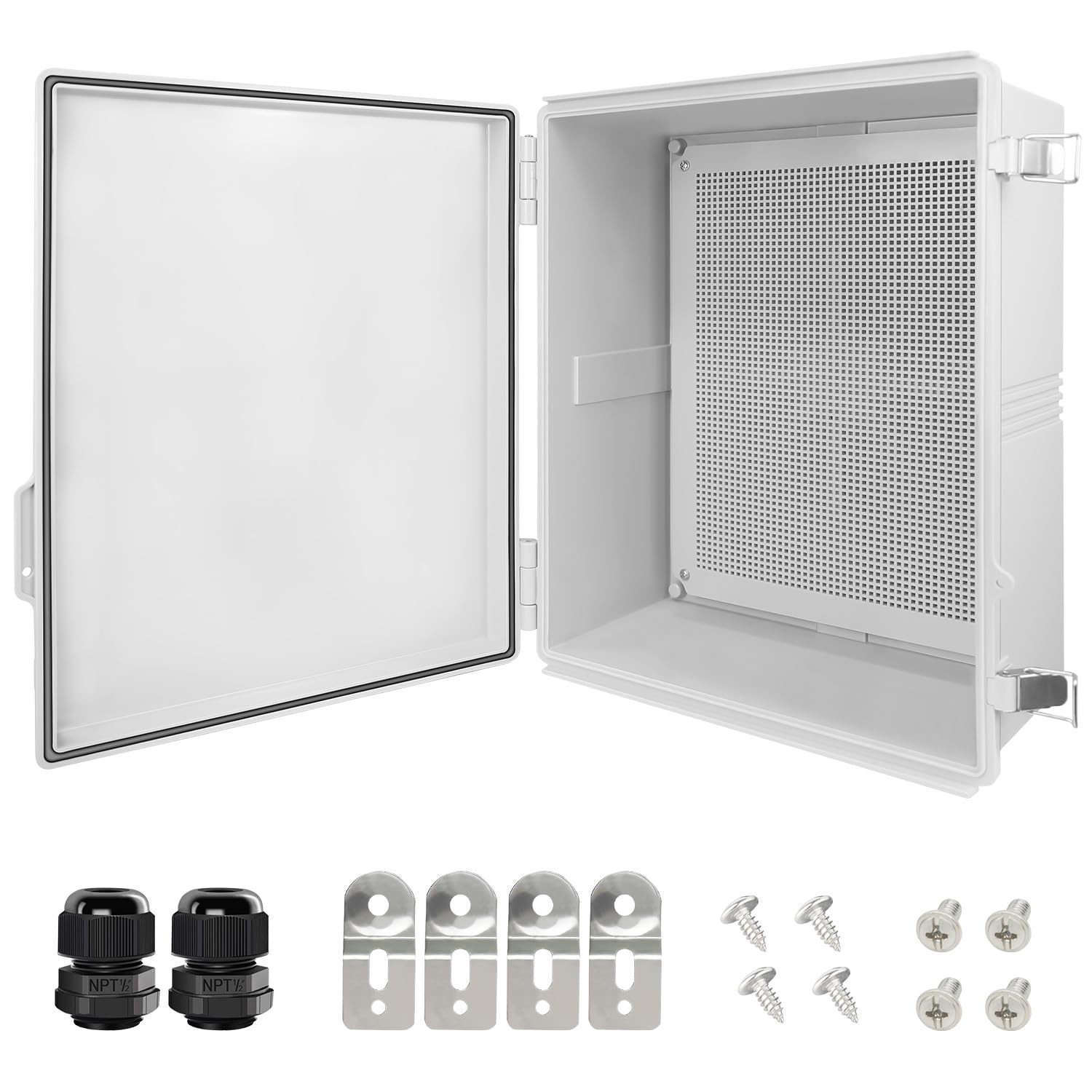 Protective Junction Box, ABS Plastic, Stainless Steel Latch, 17.7″x13.8″