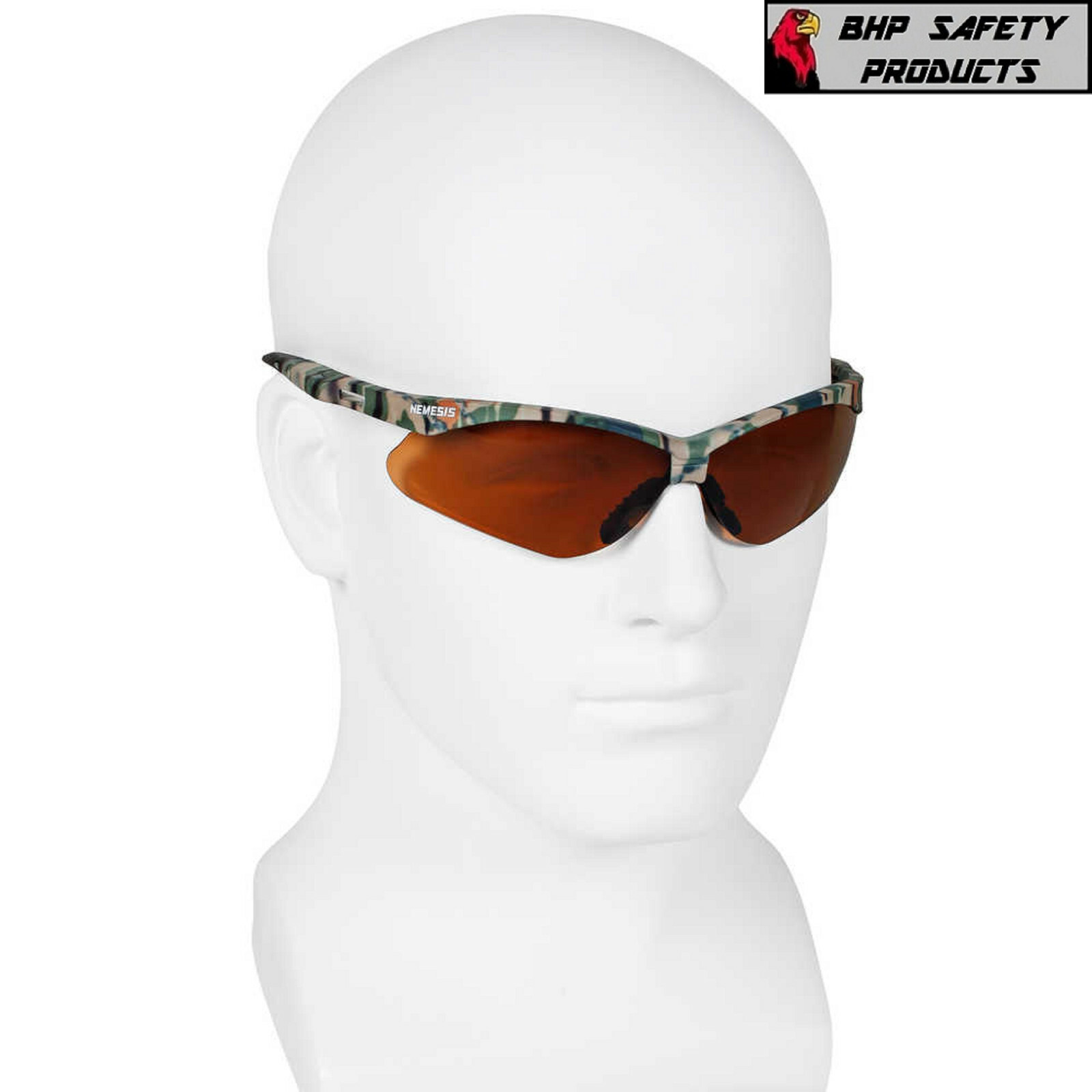 KLEENGUARD 19644 NEMESIS SAFETY GLASSES CAMO FRAME BRONZE LENS SUNGLASS (1 PAIR)