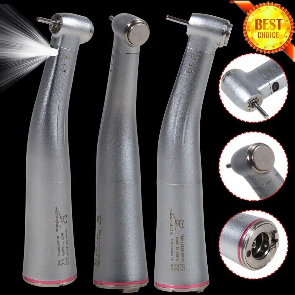 Yabangbang Dental Electric Handpiece 1:5 Fiber Optic Contra Angle High Speed