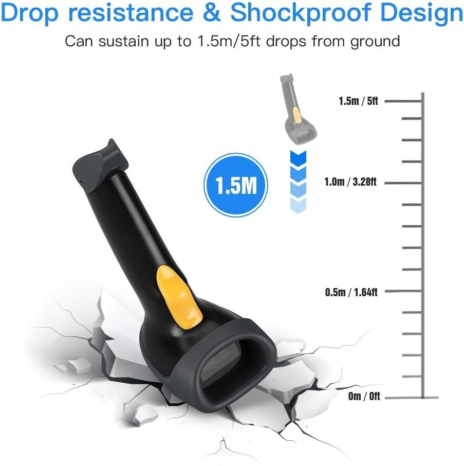 Lightweight Wired Barcode Scanner with High Compatibility for All Major Software
