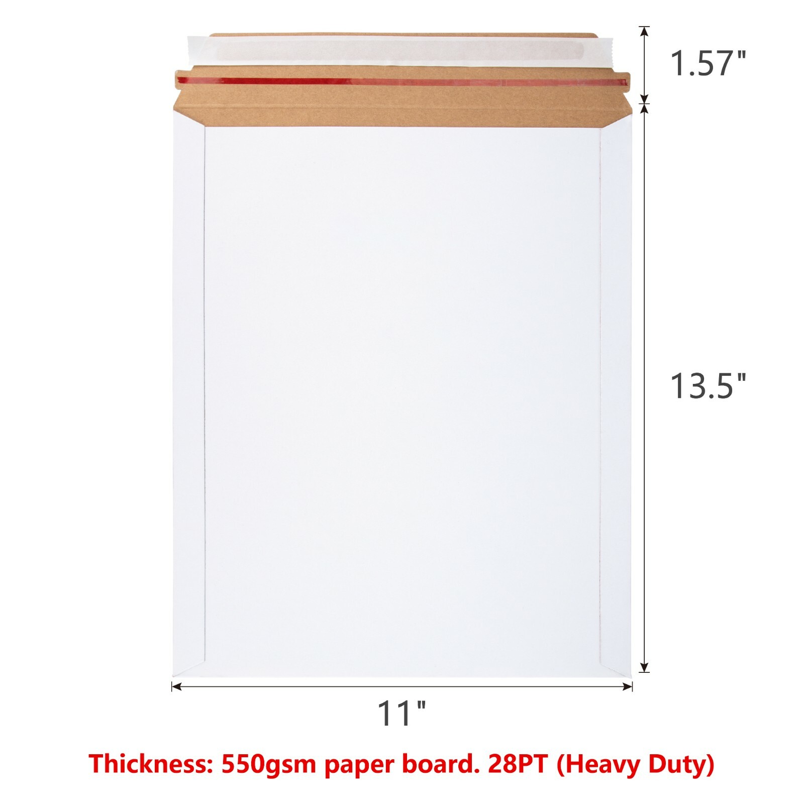 KSK Packaging 11″ x 13.5″ Rigid Mailers Flat Board/Paper Board Mailer Heavy Duty