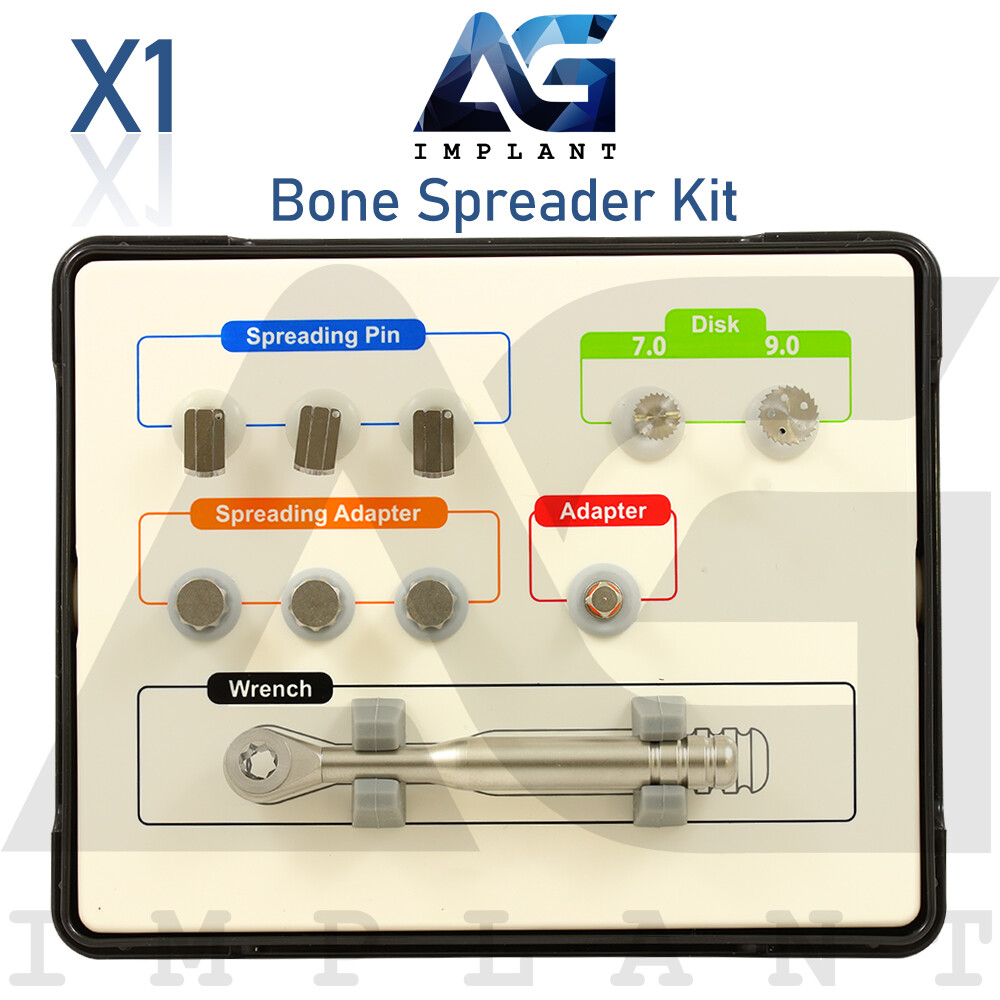 Bone Spreader Kit Wide Spread Ridge Split Drill Tool Surgical Dental