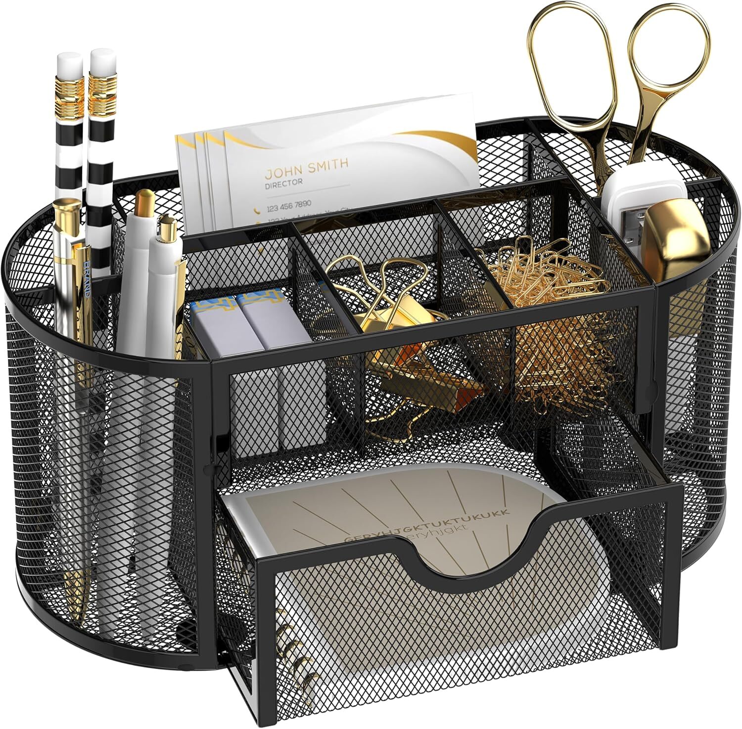 SUPEASY Mesh Desk Organizer, Accessories & Workspace Obsidian Black