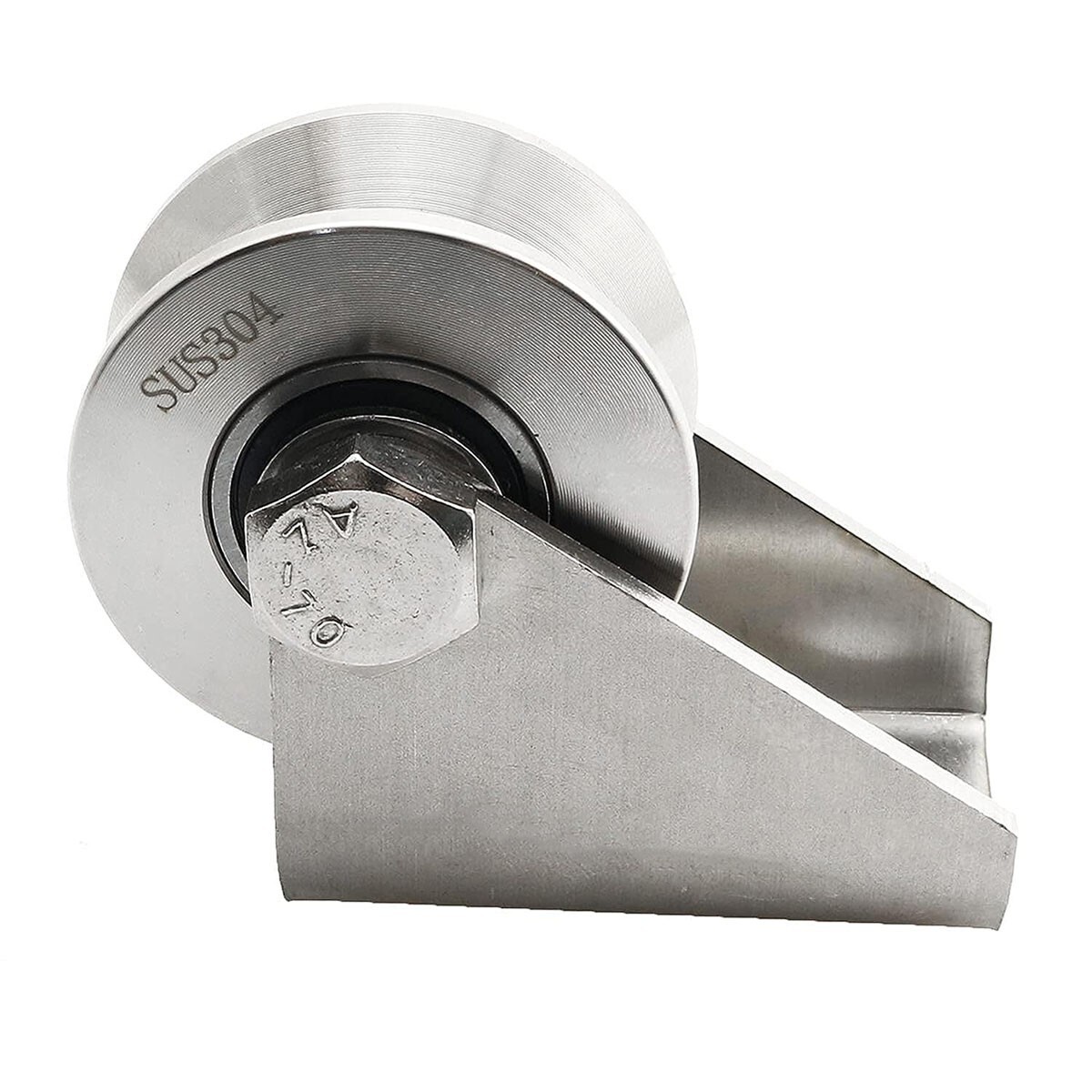 1PCS Stainless Steel U-Type Groove Sliding Wheel Roller Track Rail Fixed Pulley