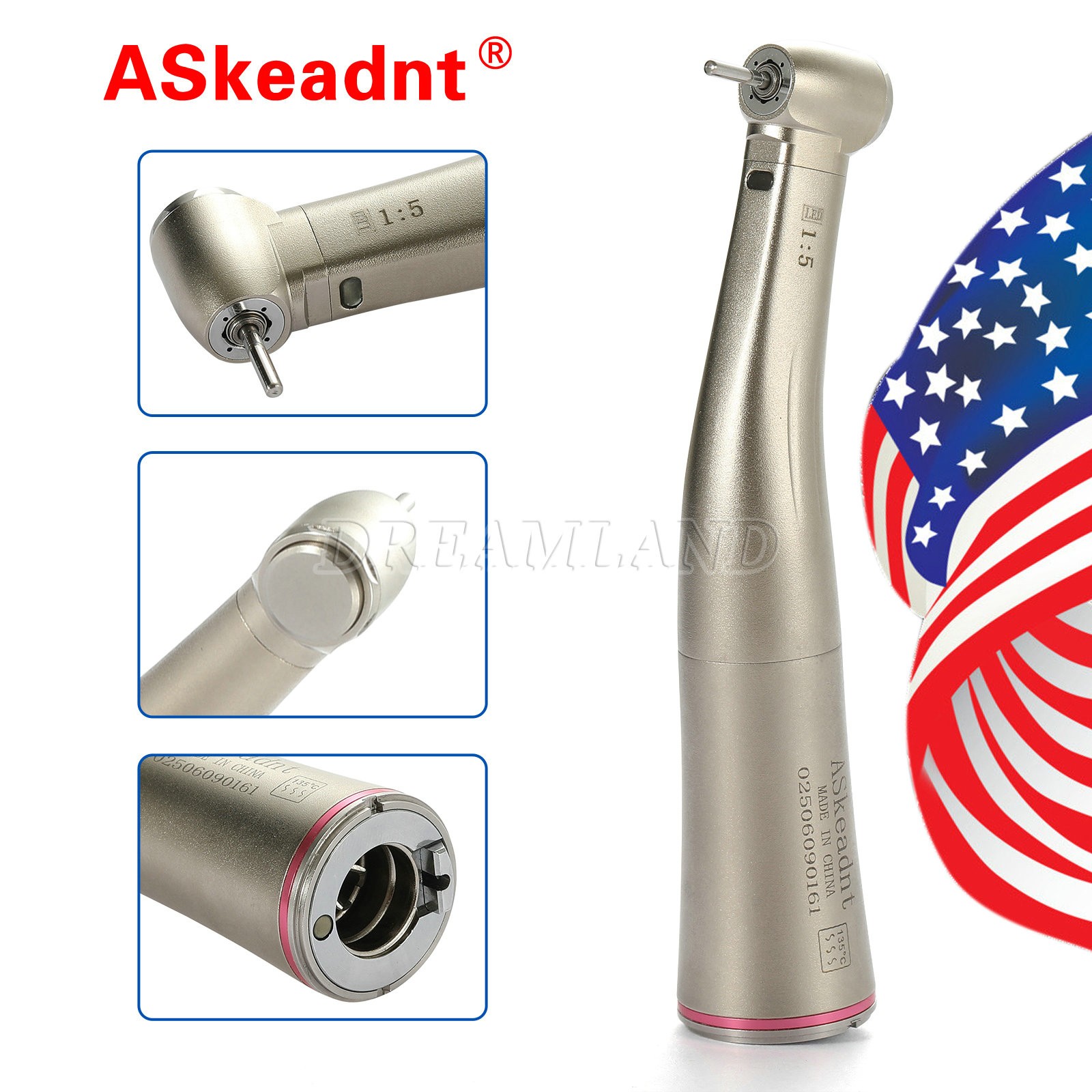 KAVO Style Dental Fiber Optic High Speed Turbine Handpiece LED E-generator 4Hole