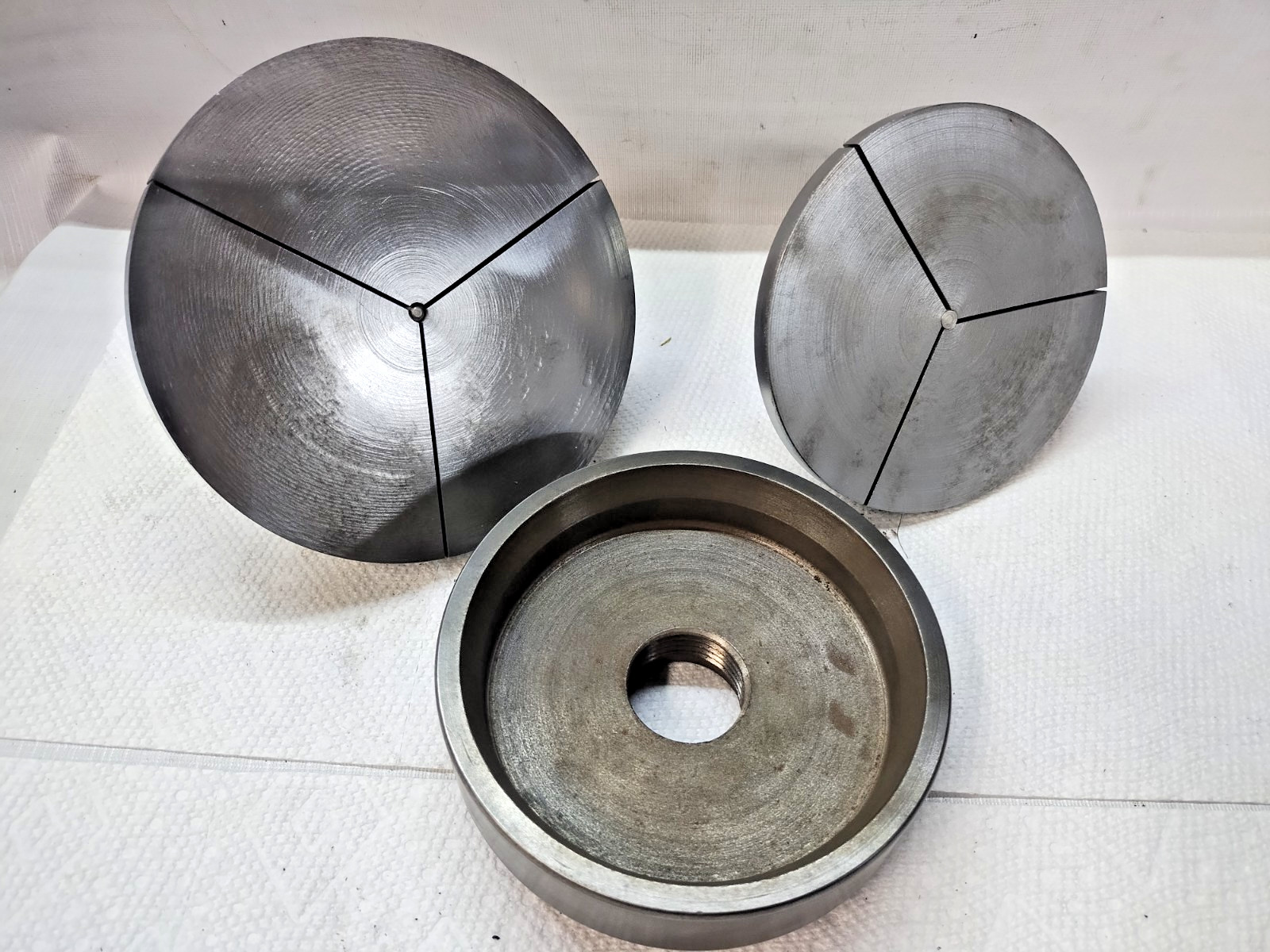 Pair Of Large 6K Step Chuck Or Pot Collet With Closer For South Bend 10K lathe