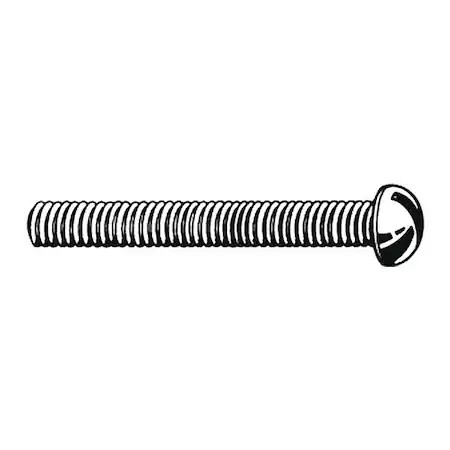 Zoro Select U48210.031.0200 5/16″-18 X 2 In Slotted Round Machine Screw, Plain,