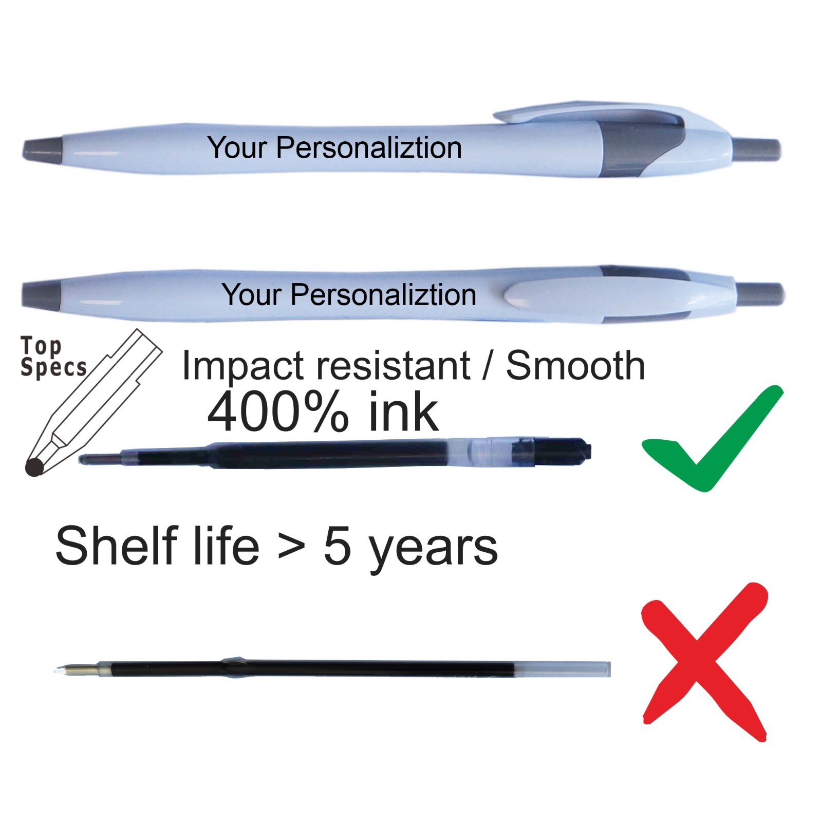 Promotional Pens – CUSTOM PRINT, 4X CAPACITY – in Sets of 1000 pens **** SALE***
