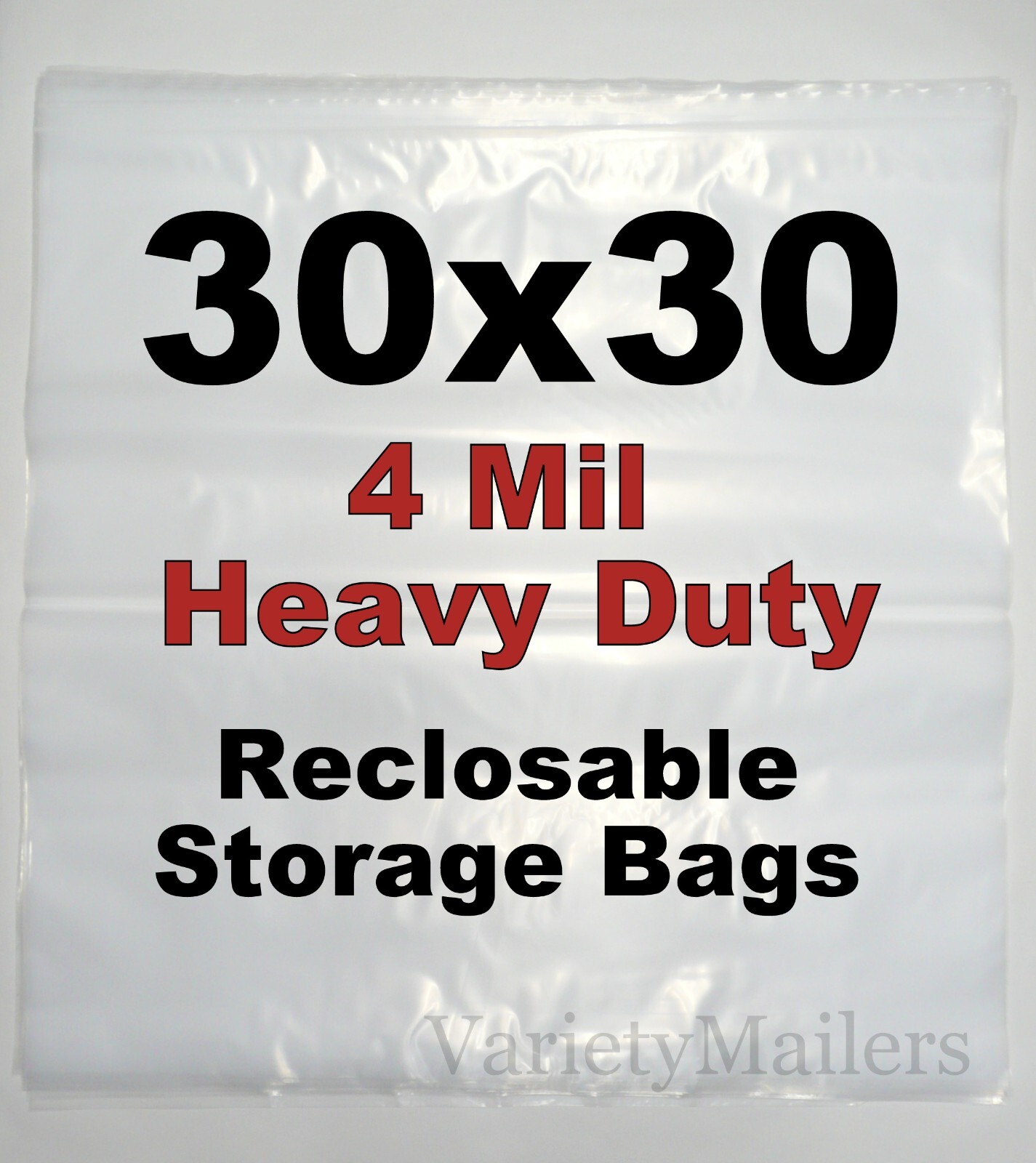 5 EXTRA LARGE Storage Bags 30”x 30” Clear Zip Lock Reclosable HEAVY DUTY 4 MIL