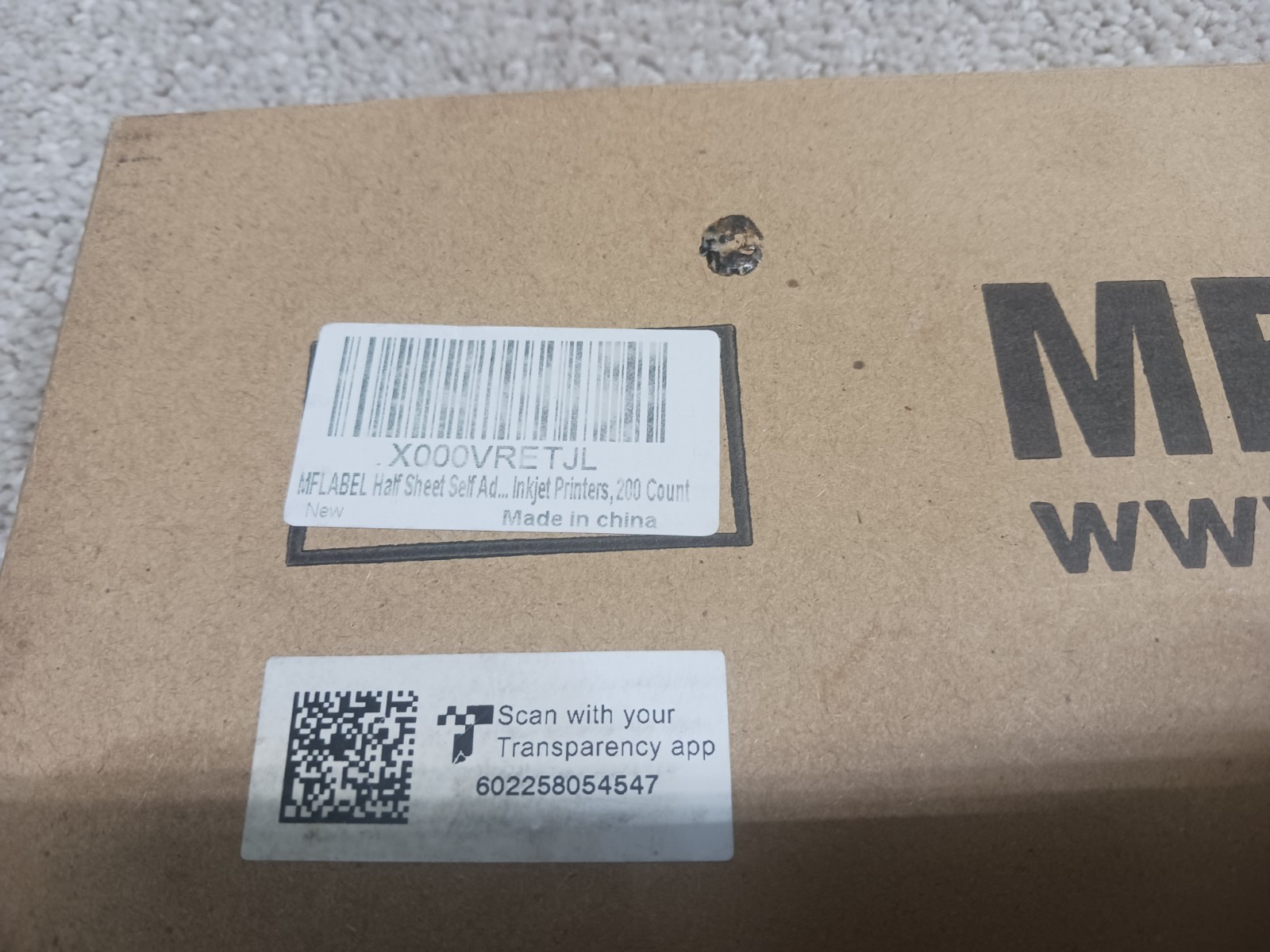 MFLable 8.5″x5.5″ 100 Sheets = 200 Labels Half Sheet Shipping Labels