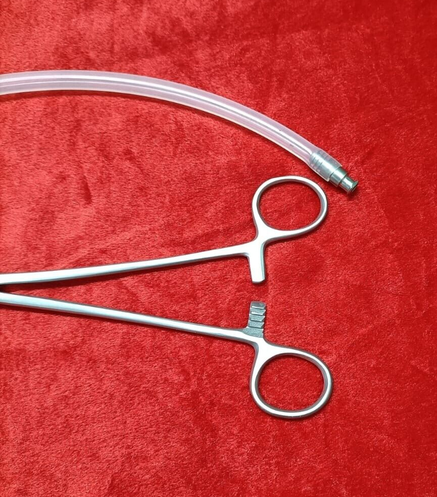 2pc-Gynecology Uterine Manipuator With Dye-Injector SS Best Quality Reusable