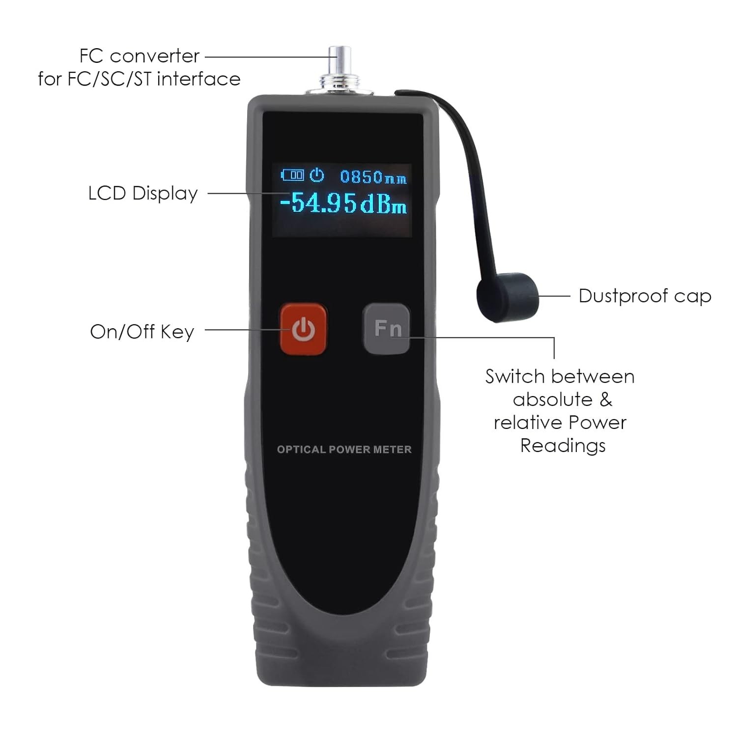 ILCT-740 Fiber Optic Optical Power Meter Cable Tester OPM -70~+6dBm FC SC ST