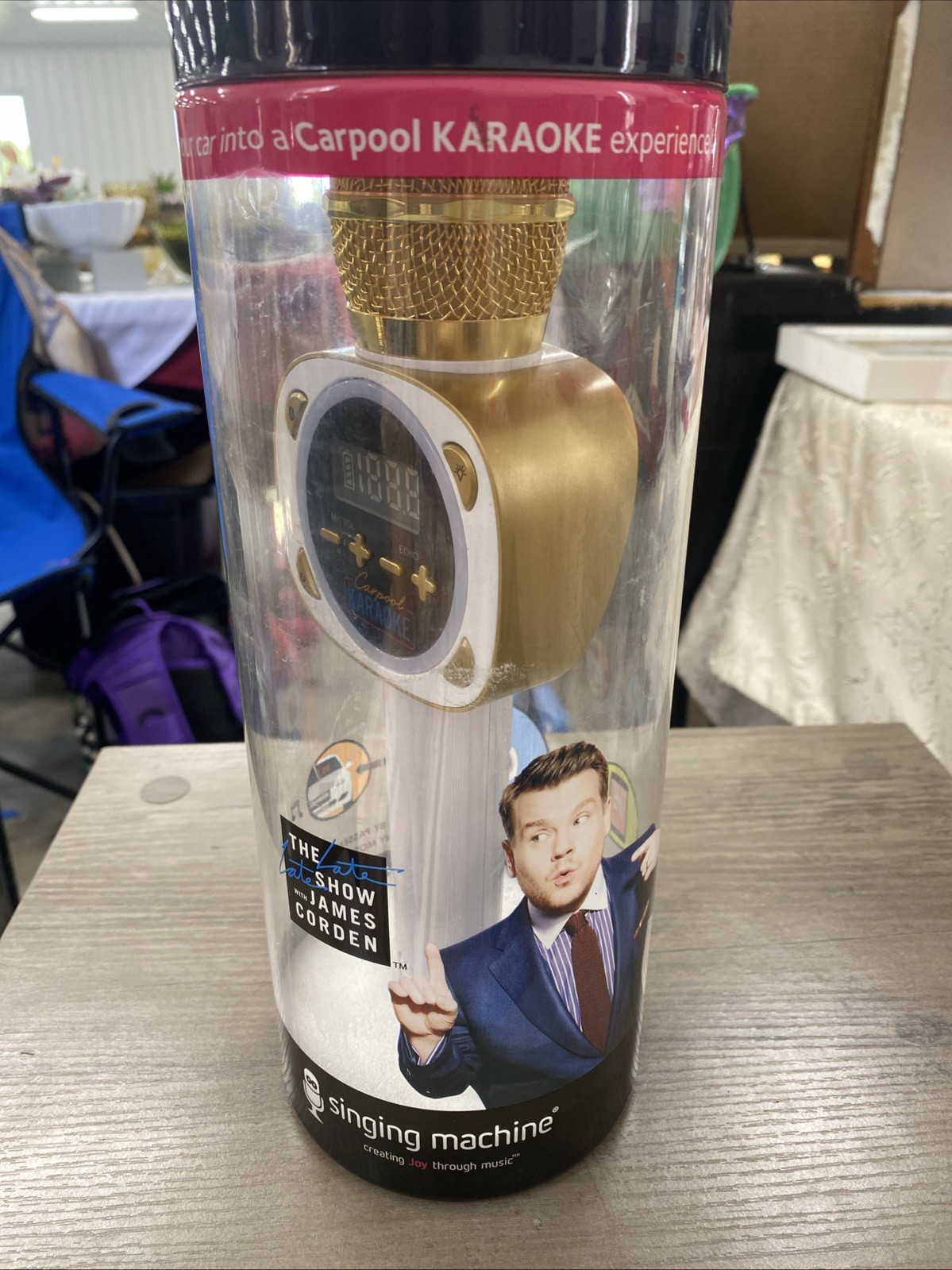 Carpool Karaoke Singing Machine Mic New-open Box the Late Show with James Corden