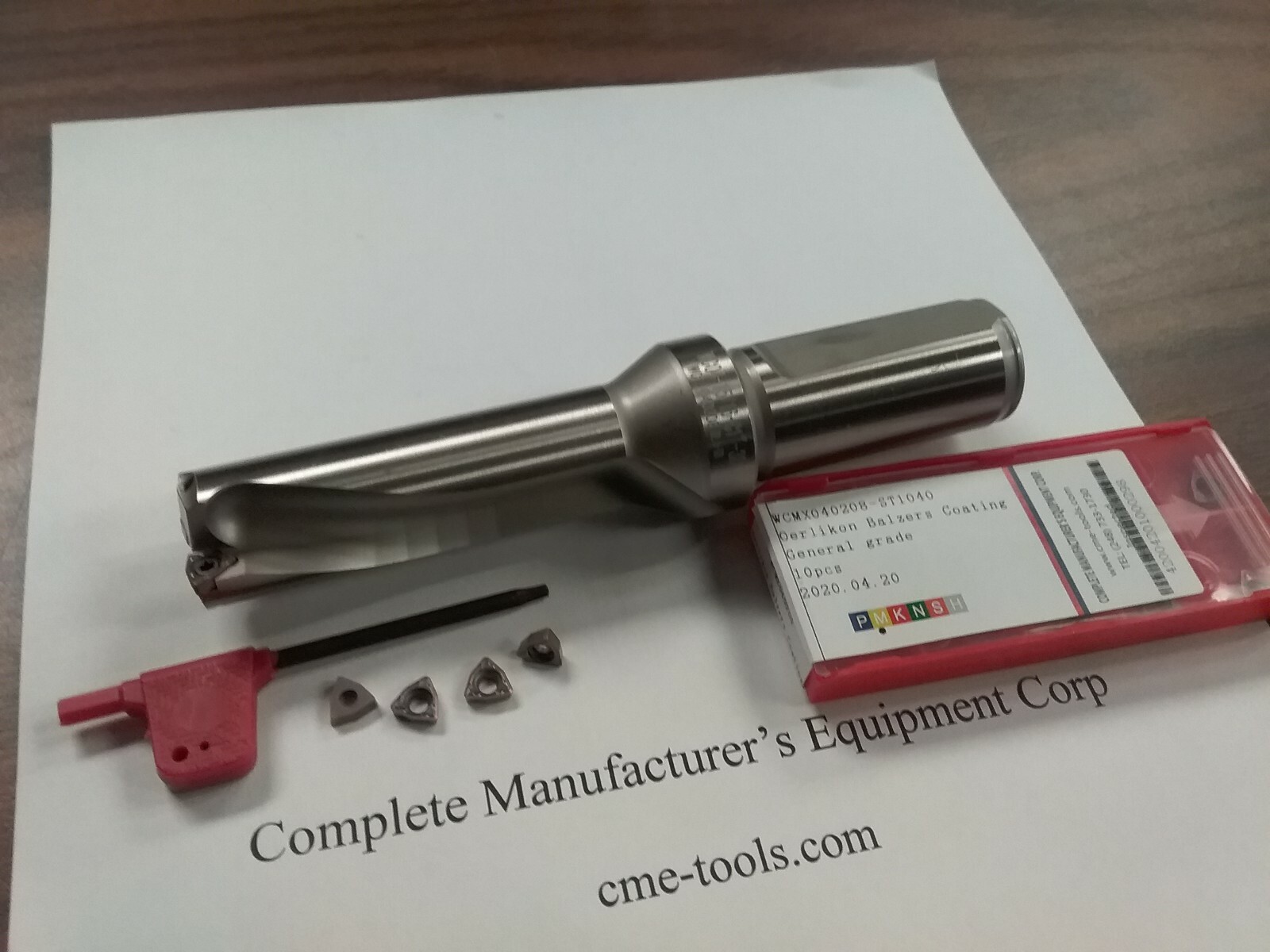 U drill 15/16″x3″x6″, 1″ shank, index, w. Extra 10pcs WCMX04 inserts #UD-1516