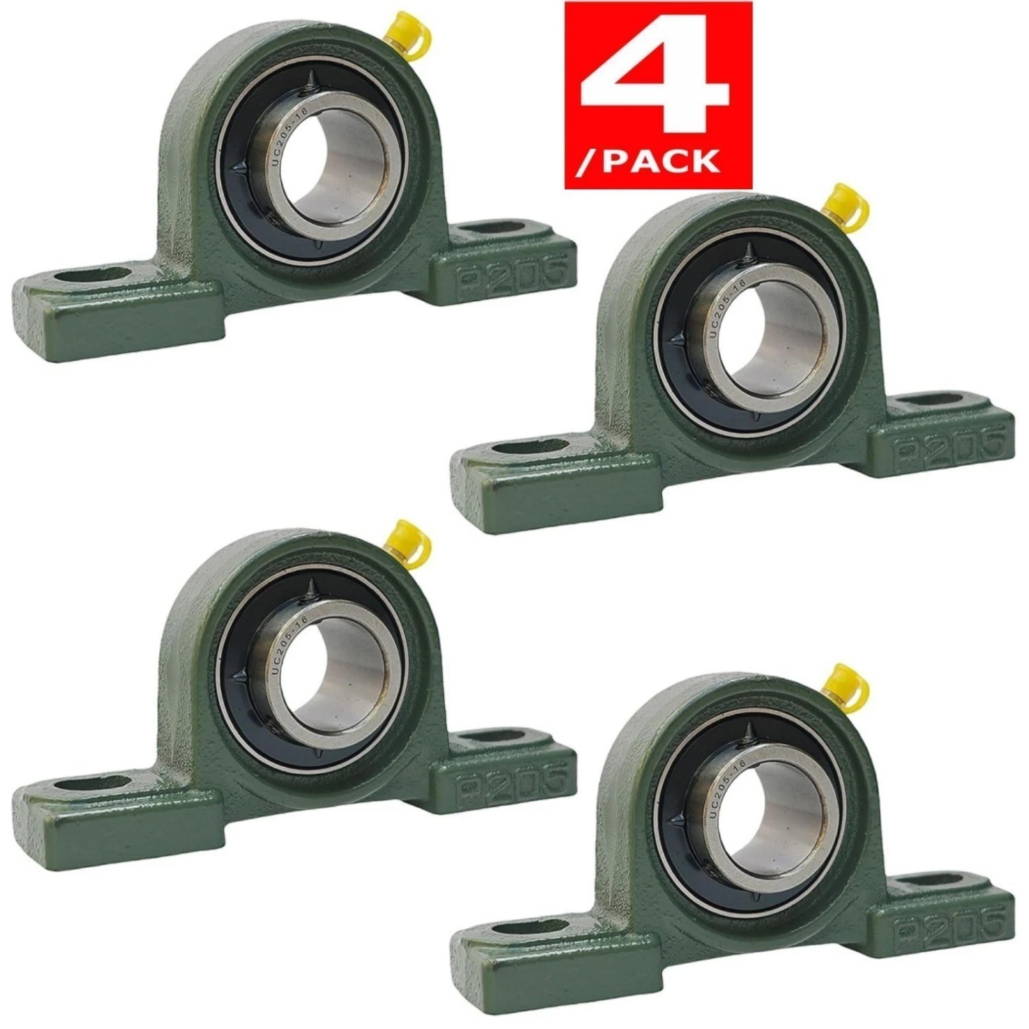 UCP205-16 Pillow Block Bearing 1″ Bore Solid Base 2-Bolt Self-Aligning 4pcs