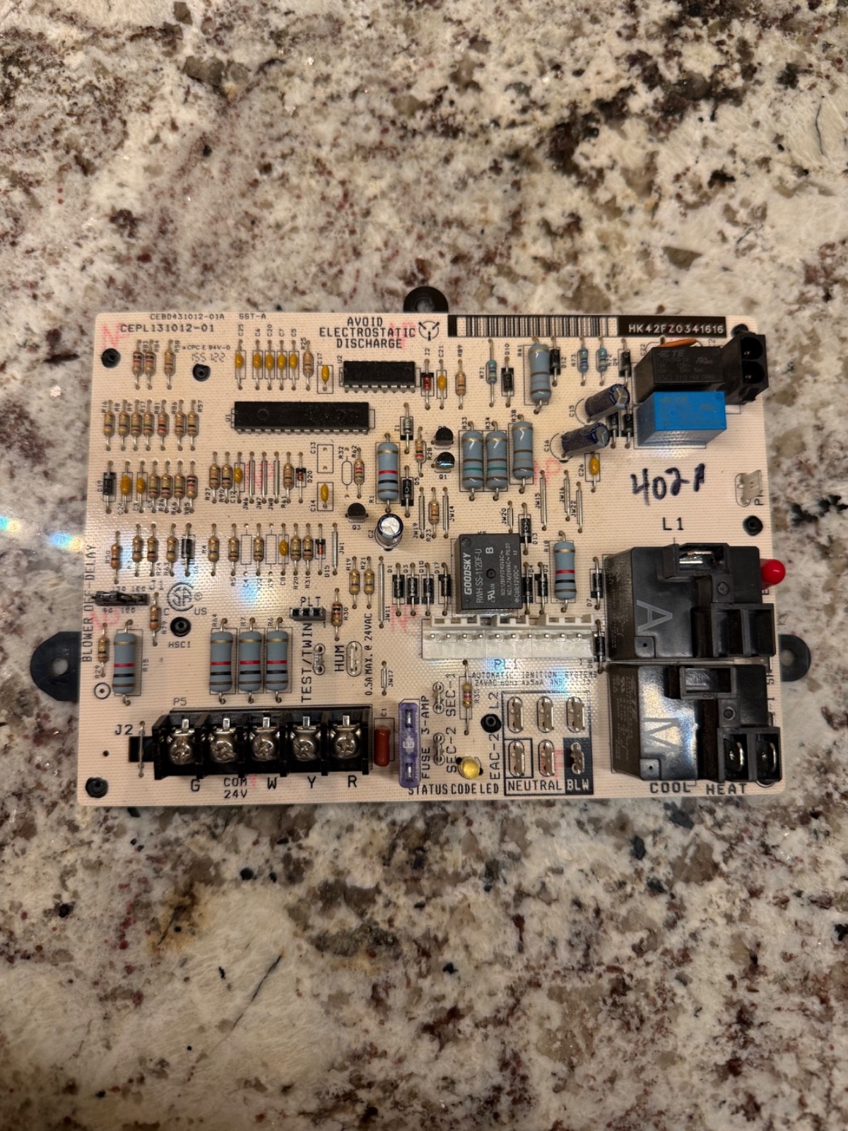 Carrier Bryant HK42FZ034 Control Board CEPL131012-01 CEBD431012-01A GUARANTEED