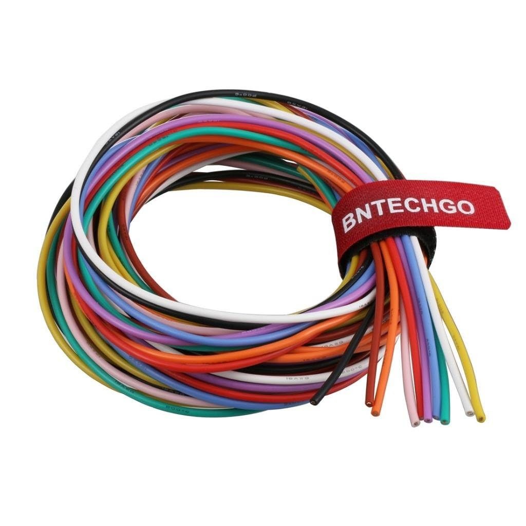 18 Gauge Silicone Wire Kit 10 Color 5 ft Flexible Stranded AWG Silicone Wire 5