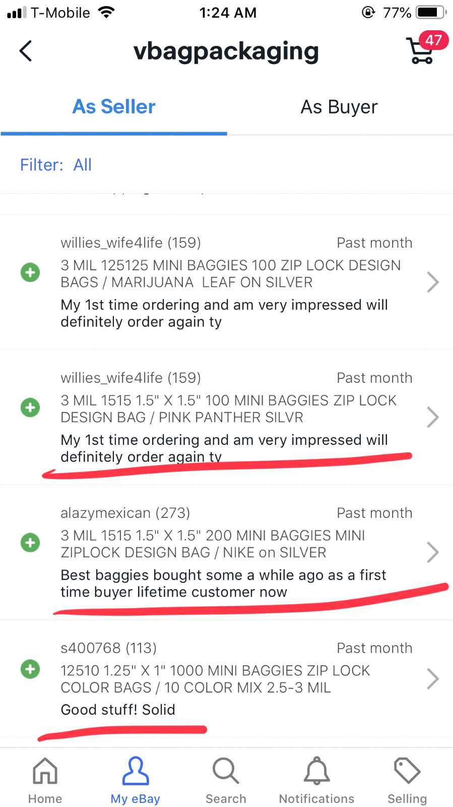 BaggiesSince1987 – 1515 Design Zip Bags 100PCS CASH ONLY on SILVER, READ DETAILS