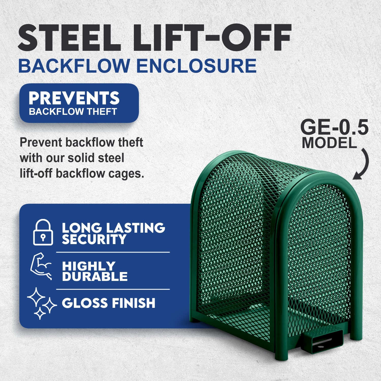 Backflow Cage and Backflow Enclosure 11 1/8″w x 20″h x 16 I/D (Green) $295.00