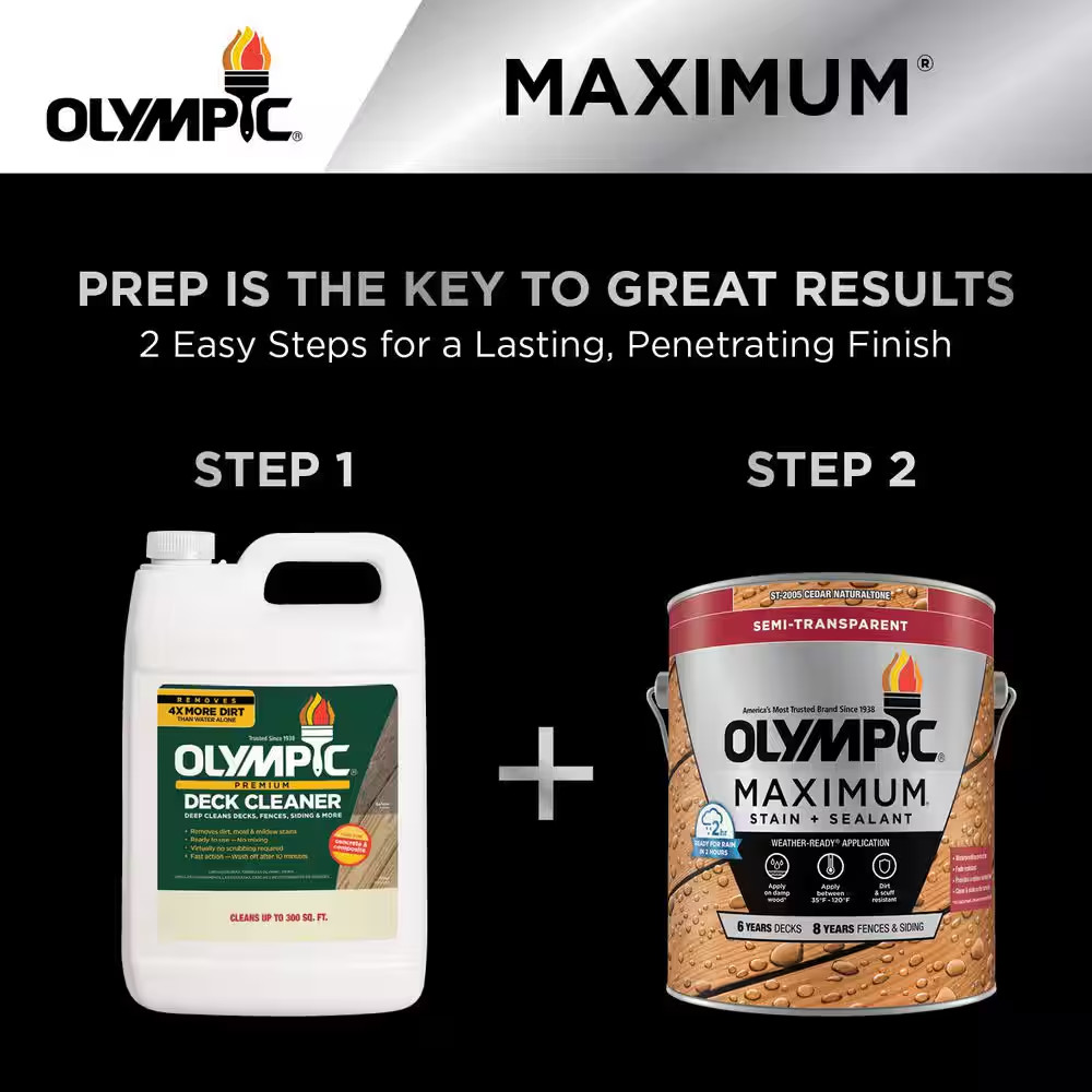 Maximum 1 Gal. Cedar Transparent Exterior Stain and Sealer in One
