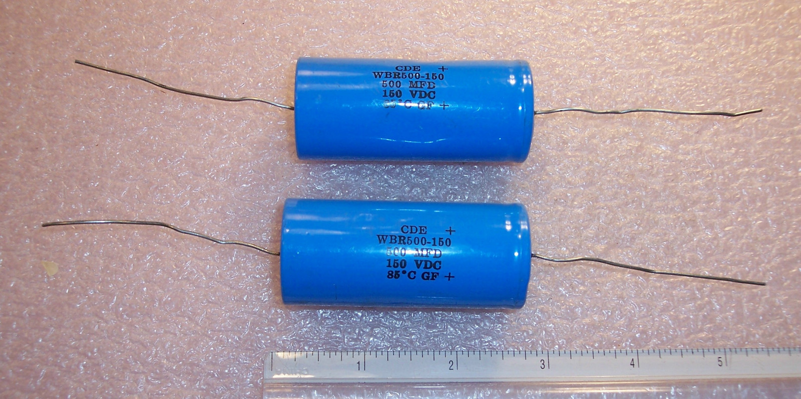 QTY (1) WBR500-150 CDE 500uf 150V INDUSTRIAL GRADE LONG LIFE AXIAL ELECTROLYTIC