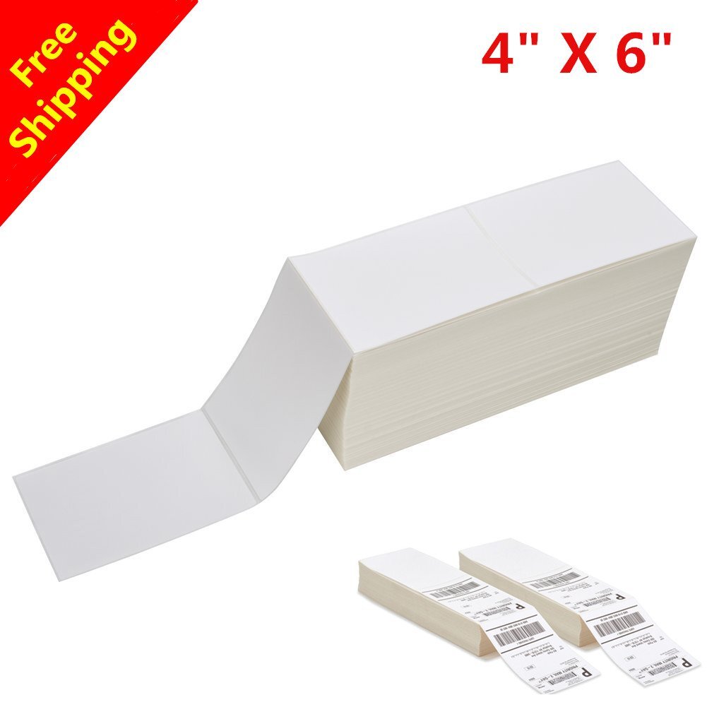 4000-20000 Fanfold 4 x 6 Direct Thermal Barcode Shipping Labels – Zebra 2844