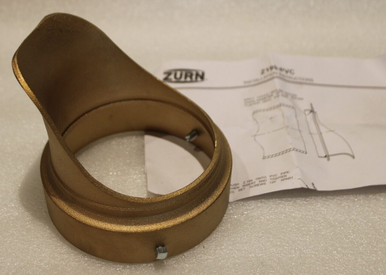 Zurn Z199-PVC – Bolt-On Downspout Nozzle for 4 Inch Pipe, Spout Only – Brass