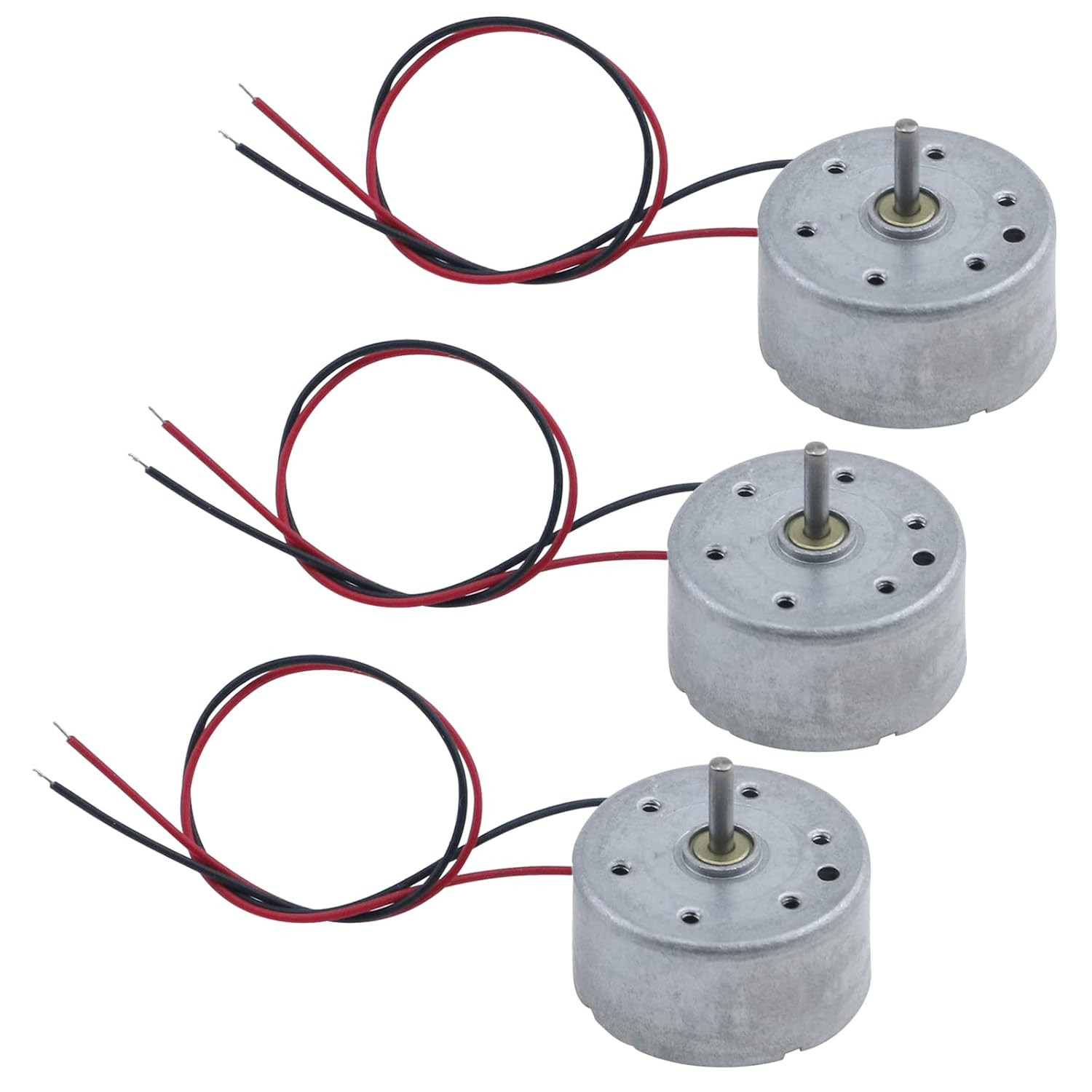 Antrader DC Motor Mini 5V 6000RPM Electric Motor with Wire for DIY Toys Pack of