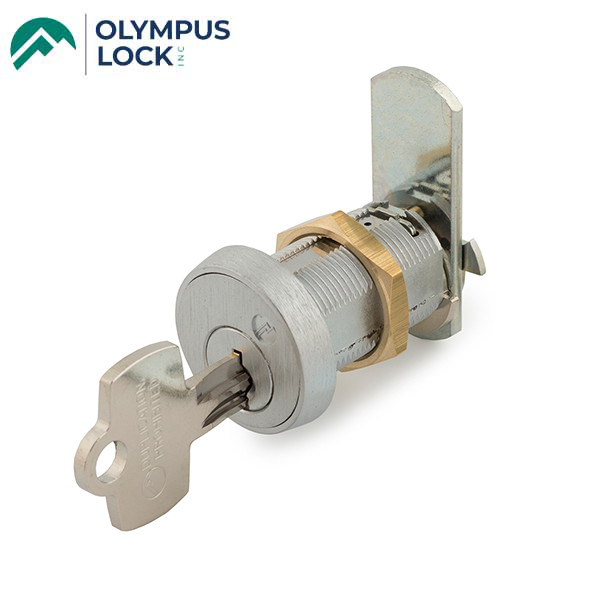 Olympus – B7 – 3/4″ Cam Lock With BEST Keyways Satin Chrome R Keyway Keyed Alike
