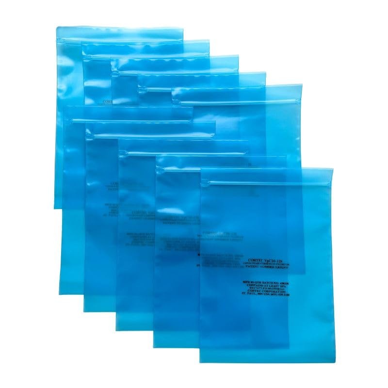 10-Pack 6×8″ VCI Rust Prevention Zip-Close Bags 4-mil Cortec VpCI-126