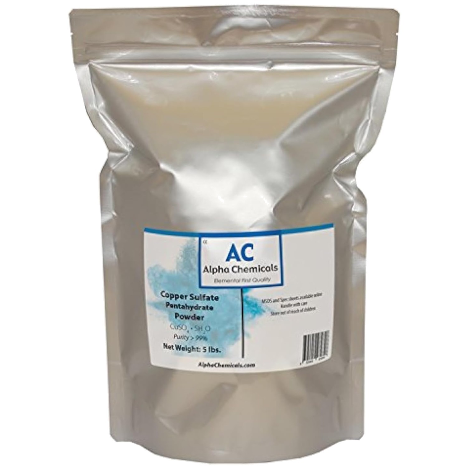 Pure Copper Sulfate Pentahydrate 5 lb Powder – Ideal for Experiments & Crystals