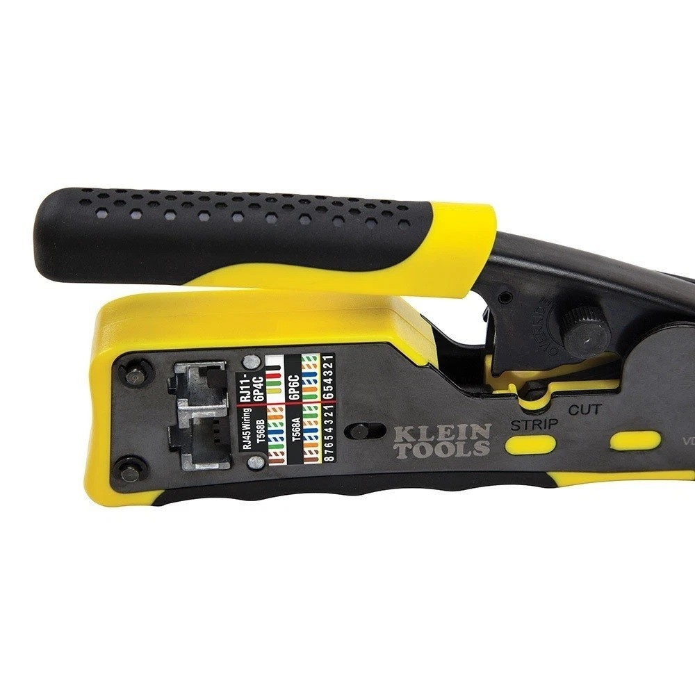 Klein Tools VDV226-110 Ratcheting Ethernet Crimper Cutter Pass-Thru RJ45 NEW🔥