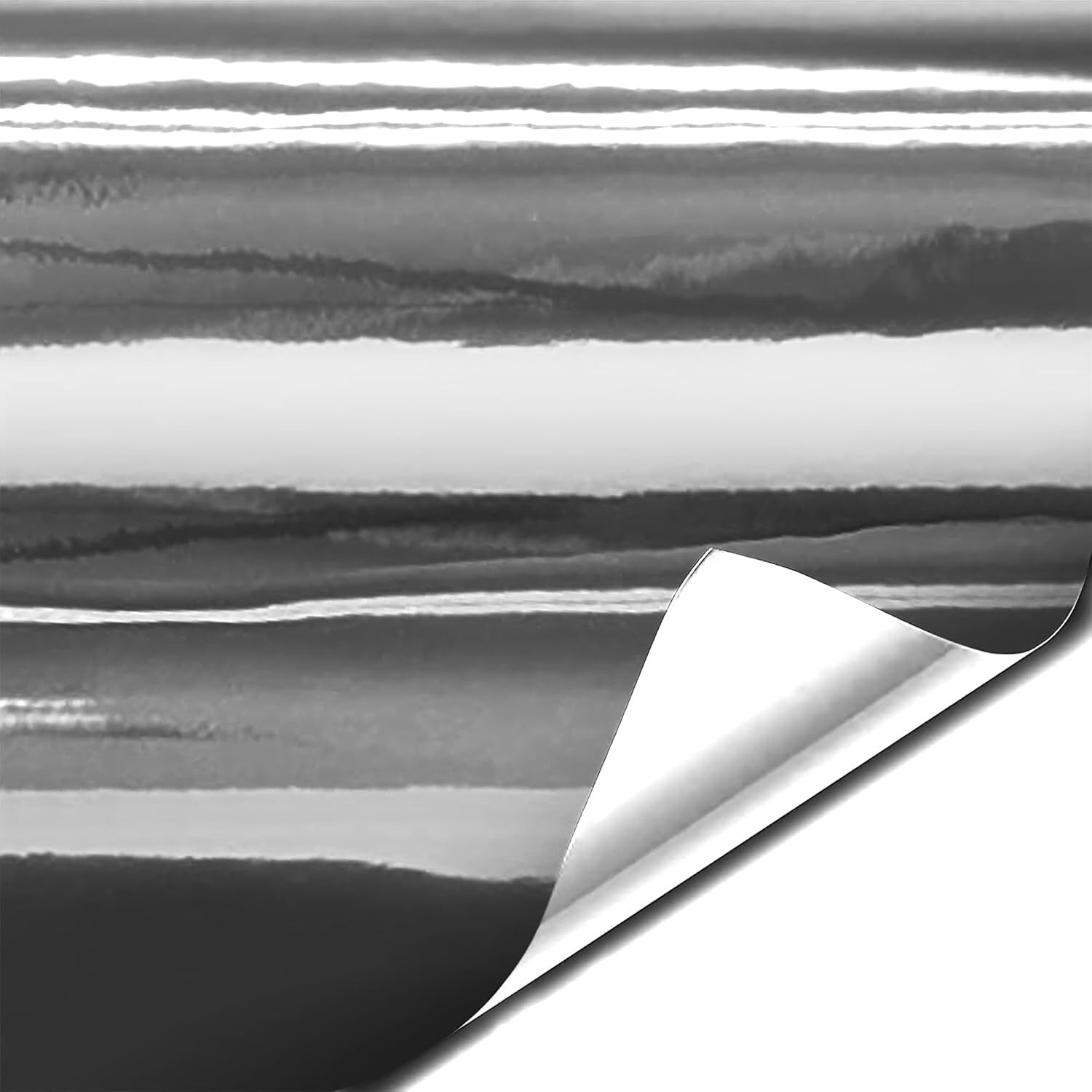 Silver Chrome Vinyl Air-Release Adhesive Tape Roll ¼” x 30ft