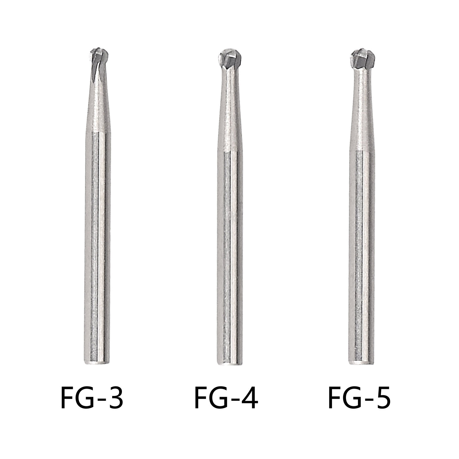 10-100Pcs Dental Round Carbide Steel Drills Burs FG Bur for High Speed Handpiece