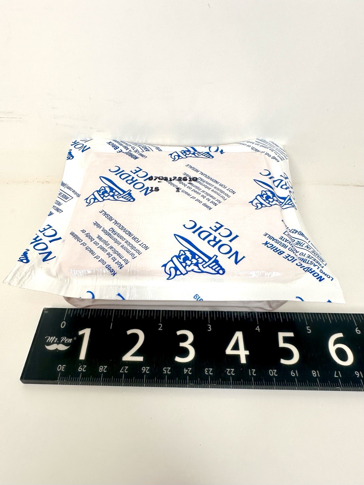 Styrofoam box W/2 Reusable Freezer Bricks 11” x 9” x 11” outside dimensions.