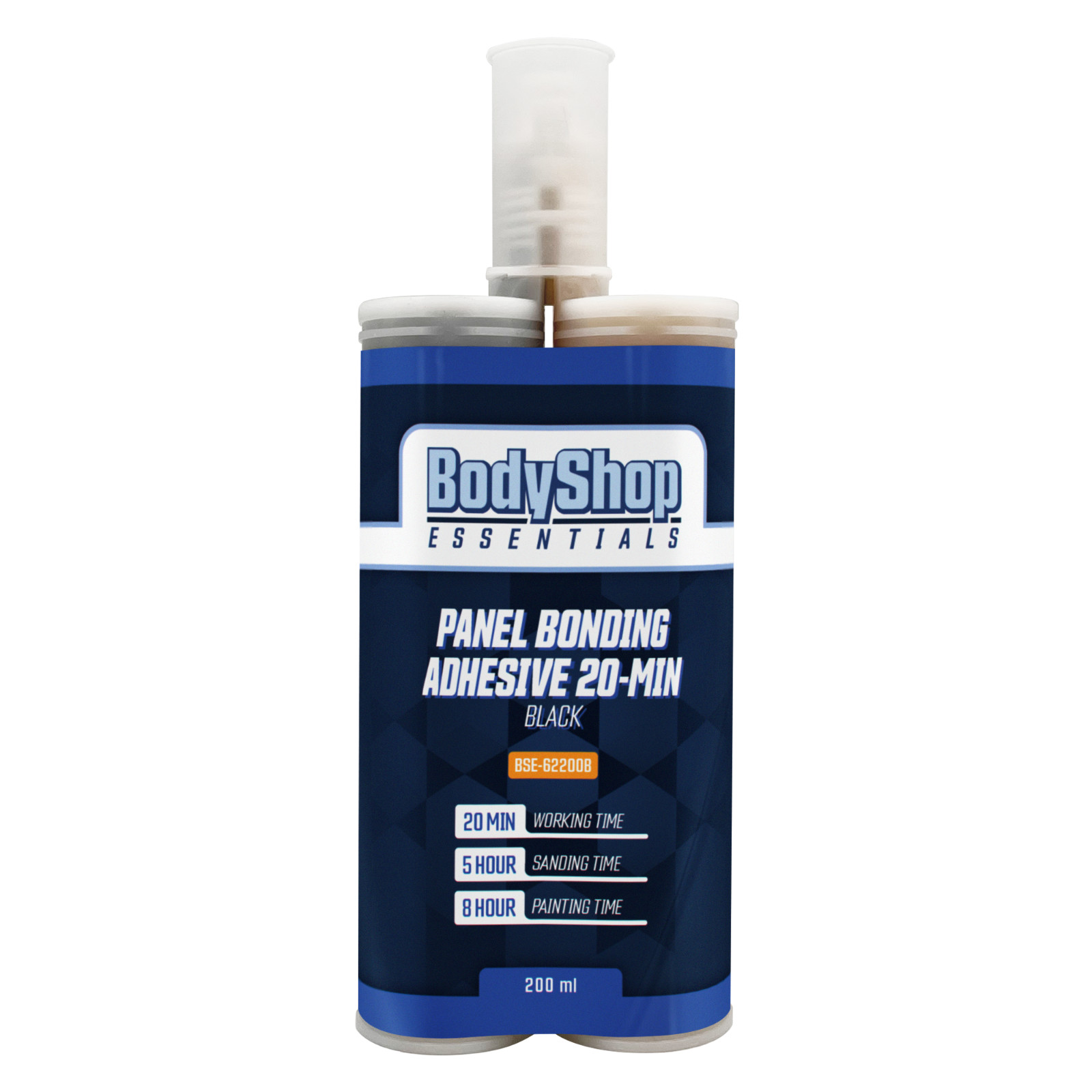 BodyShop Essentials Black Metal Panel Bond 20 Minute Cartridge 200ml