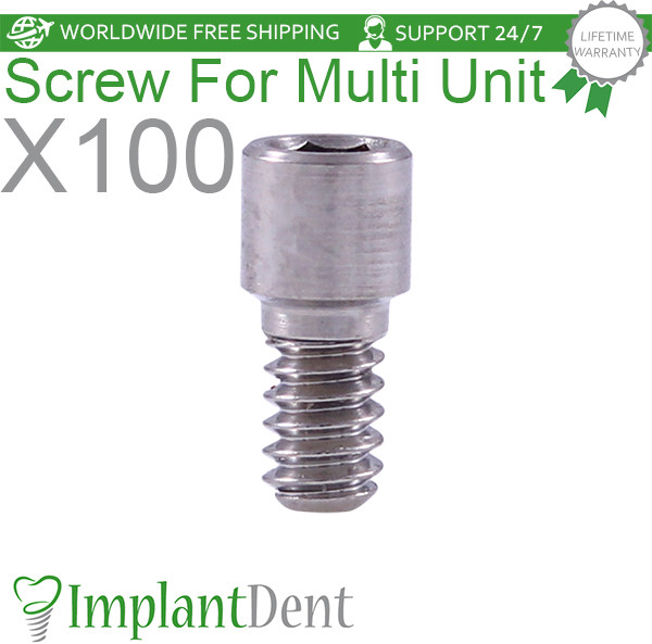100x Dental Screw For Multi Unit 1.6mm Prosthetic 4.0mm Titanium Tool