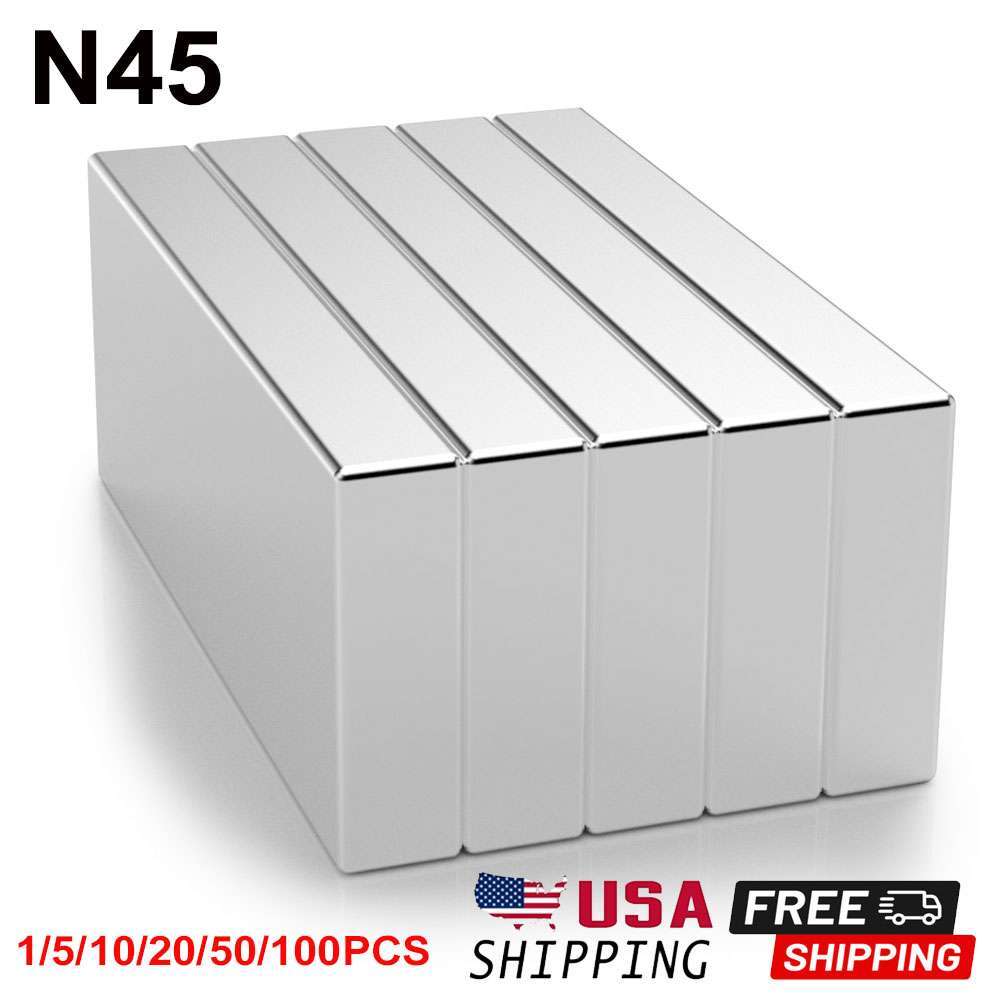 N45 25x10x3mm Neodymium Block Magnet Super Strong Rare Earth Fridge Magnets lot