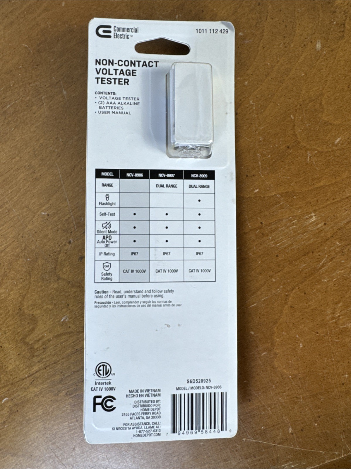 Commercial Electric Non-Contact Voltage Tester Pen 50V to 1000V AC NCV-8906 OB