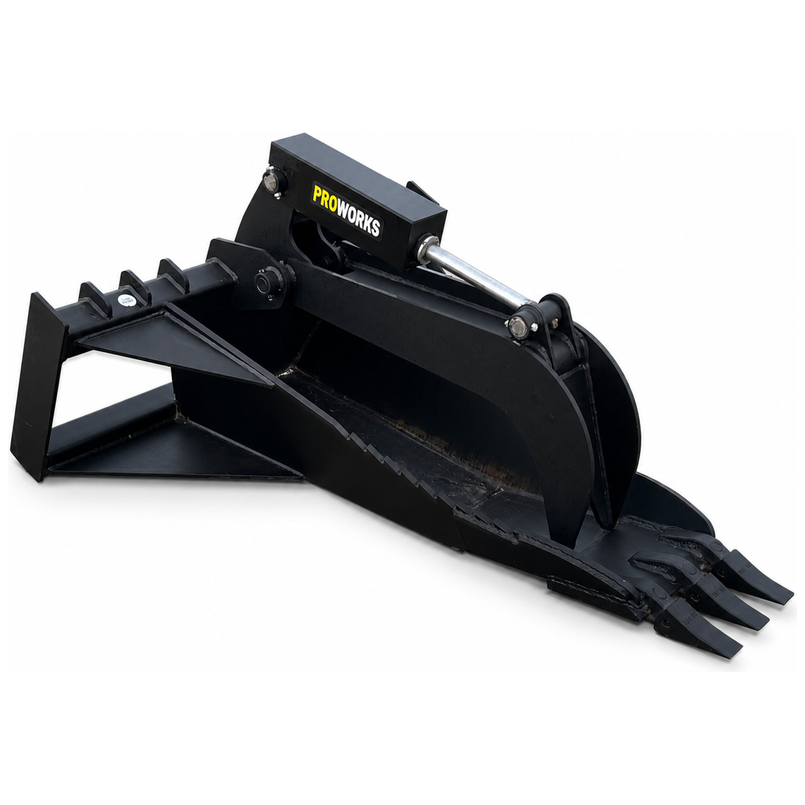 PROWORKS Extreme Duty Stump Bucket Grapple Attachment Skid Steer Quick Attach