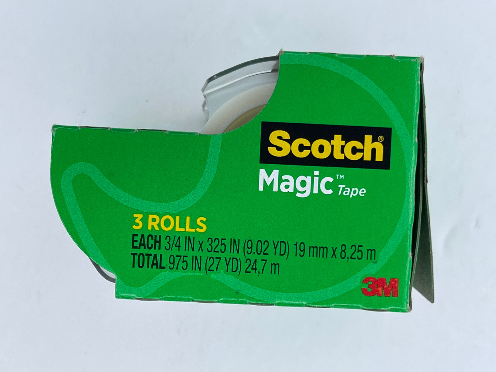Scotch 3M Magic Tape Dispenser ¾ in. x 325 in – 3 Rolls BOGO Easy To Cut Matte