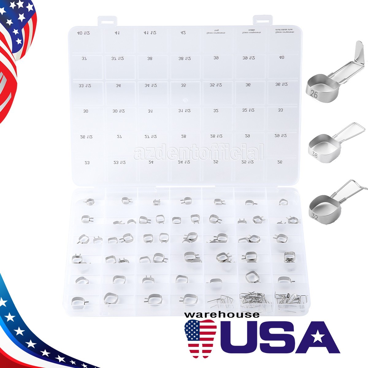 Dental Orthodontic Braces Space Maintainer Band Kit with Wires #23 -#42 For Kids
