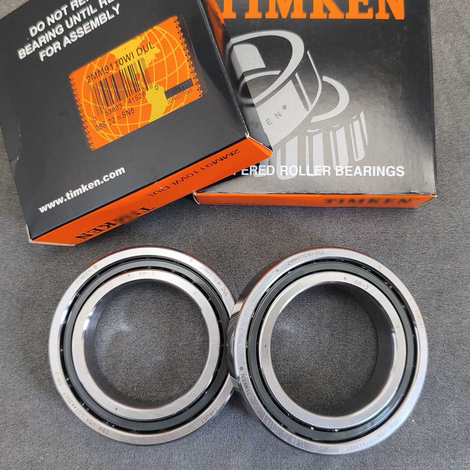 2Pcs New Super Precision Bearing for 2MM9110WIDUL Timken Fafnir 2MM9110WI DUL