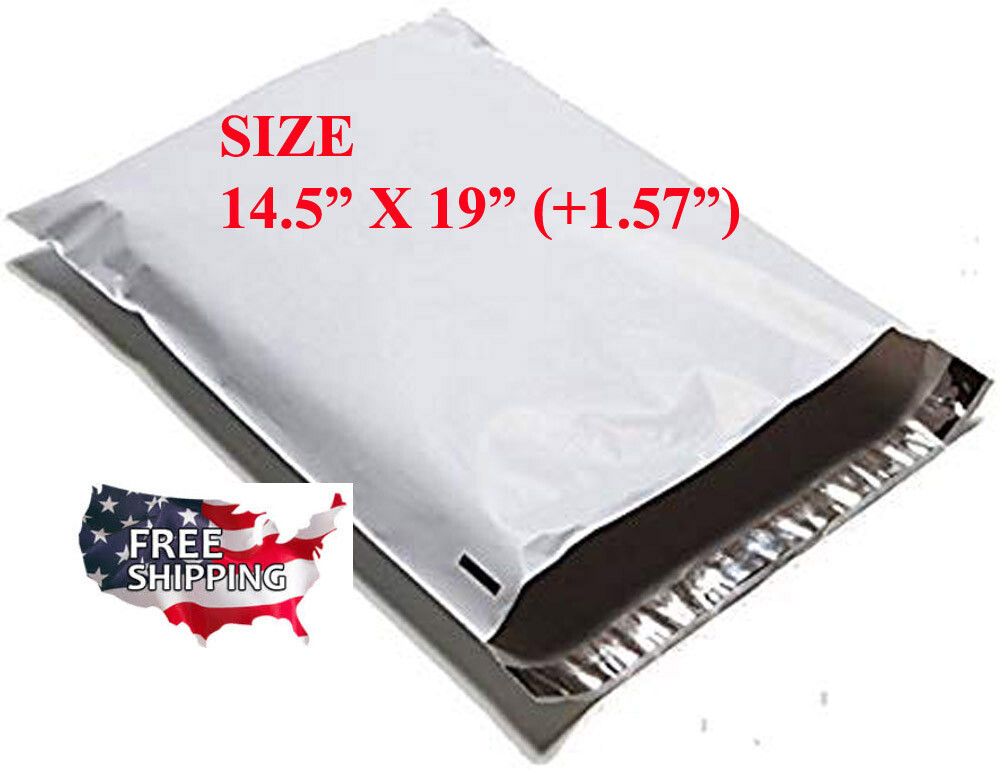 LOT OF 20,50,100,200,500,1000-14.5″ X 19″ POLY MAILER SELF SEALING