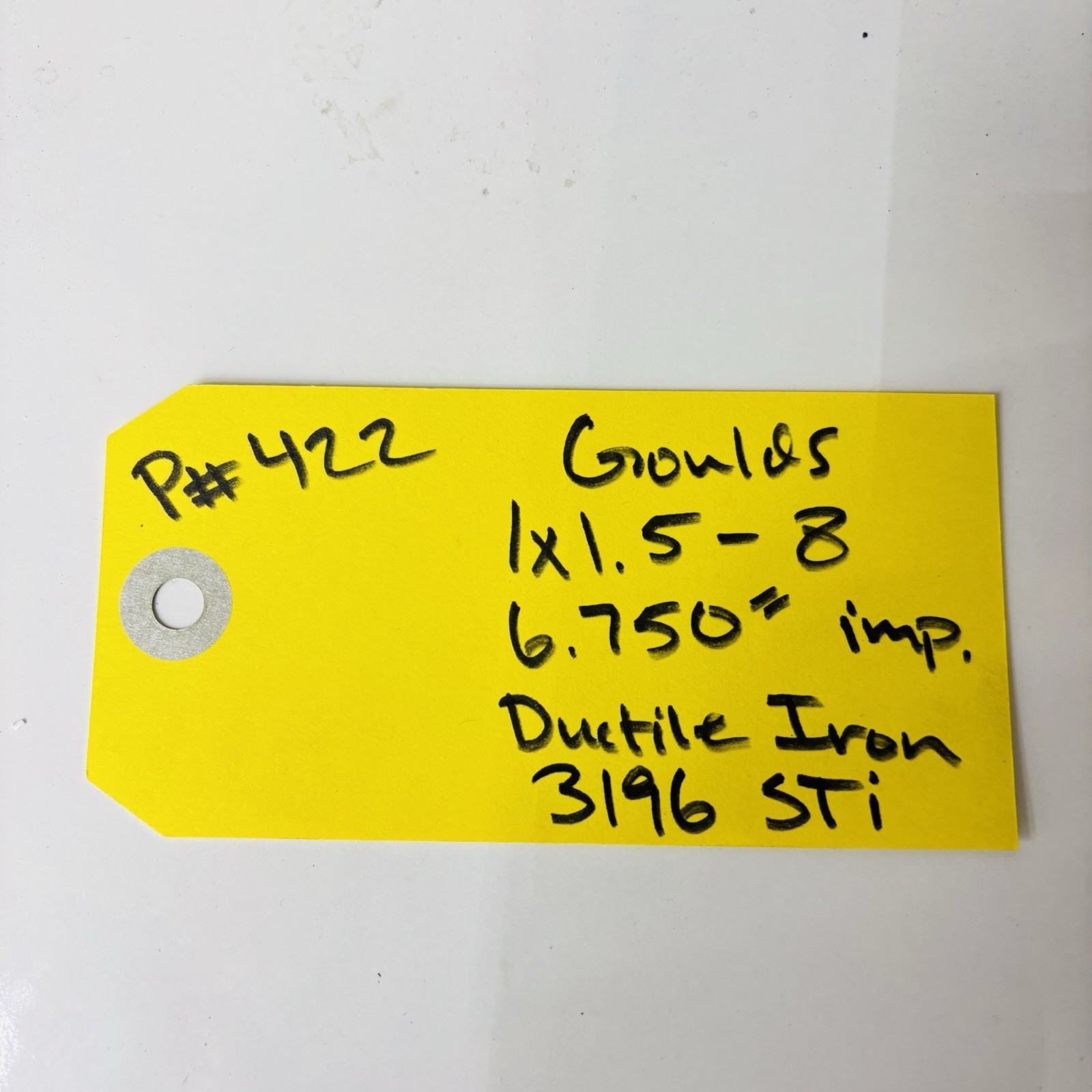 Goulds 3196 STi 1×1.5-8 ANSI End-Suction Centrifugal Process Pump 6.750″