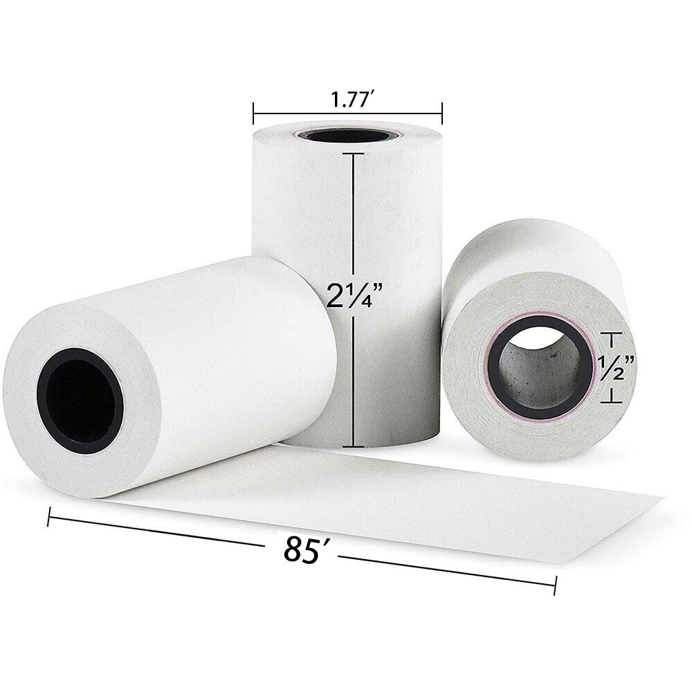 50 Roll 2 1/4″ x 85′ Thermal Paper Cash Register Credit Card POS Receipt Paper