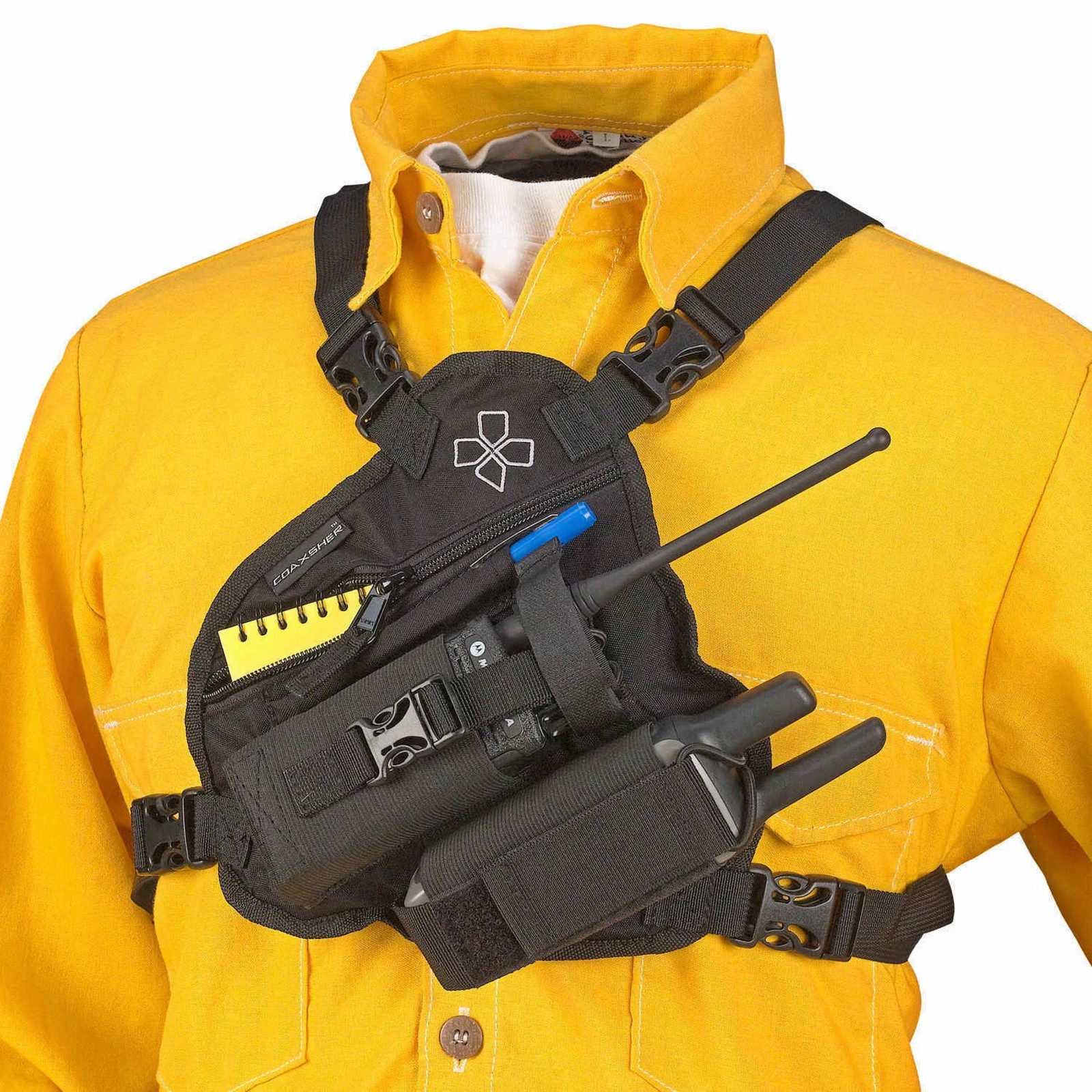 RP203 Coaxsher RP-1 Scout Nylon Radio Chest Harness for 2.5″ x 1.5″ x 8.5″ Radio