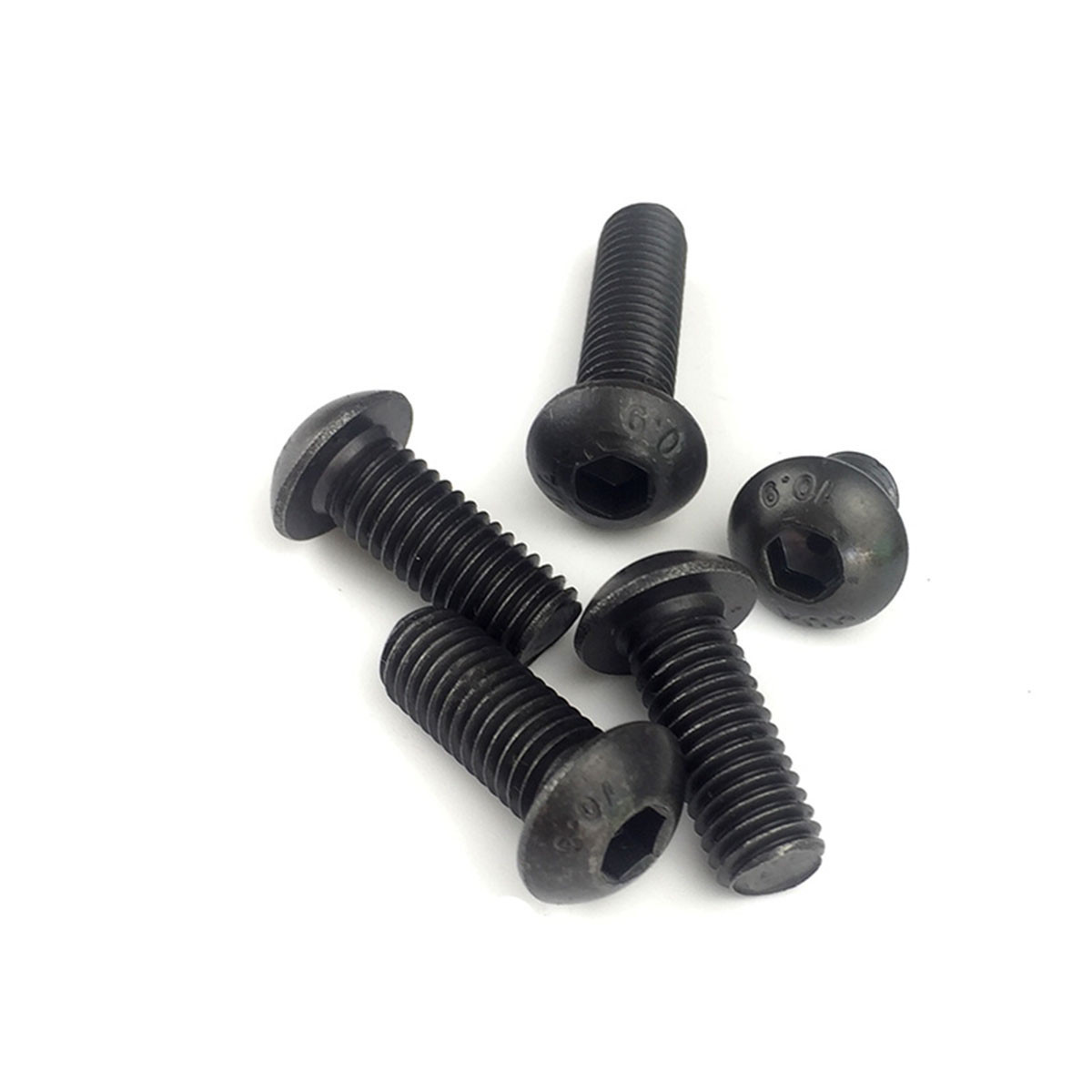 M4 4mm M4x0.7 black 10.9 Alloy Steel – Hex Socket BUTTON HEAD Screws – ISO7380